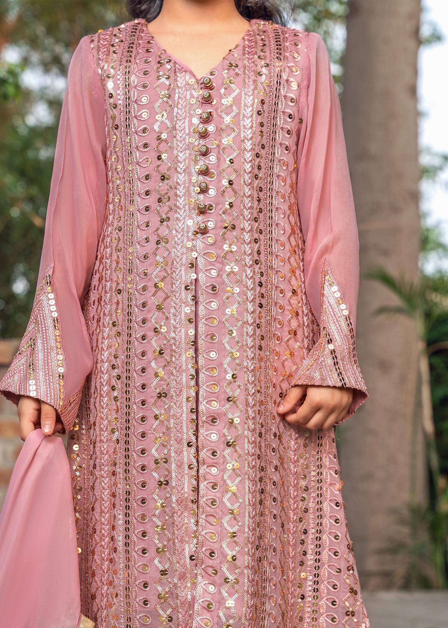 Rang-e-Haya Ufaq Tea Pink-Kids