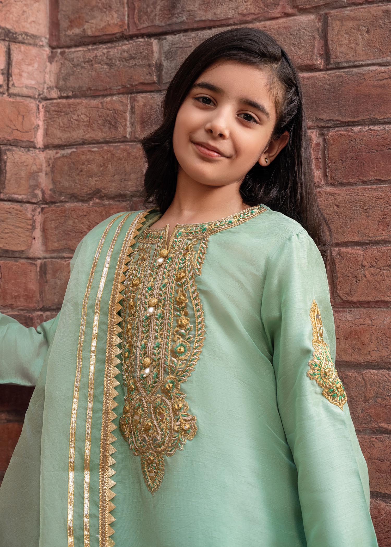 Rang-e-Haya Zareen Mint Green Kids