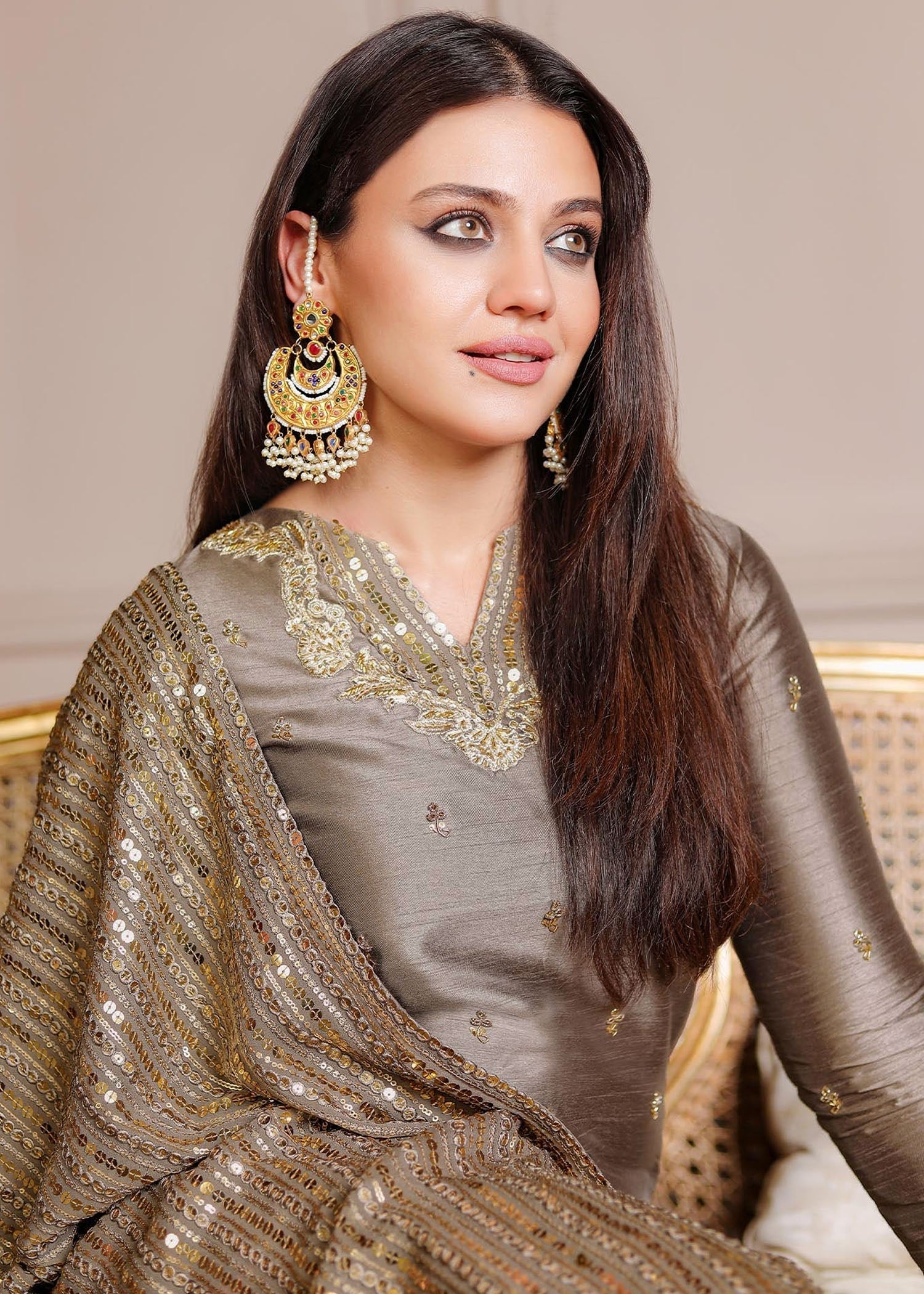 Rang-e-Haya Sandali grey