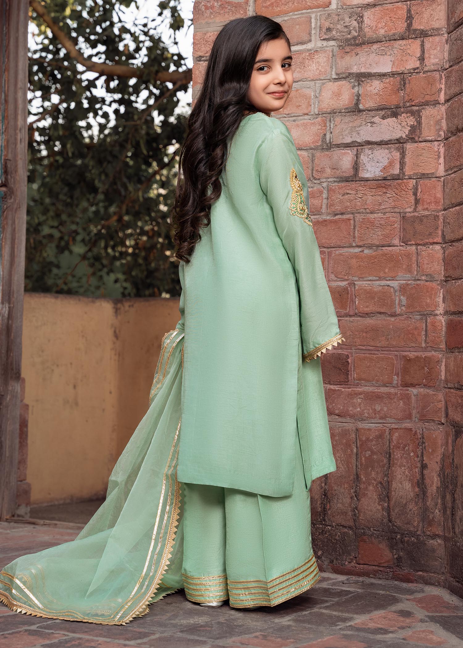 Rang-e-Haya Zareen Mint Green Kids