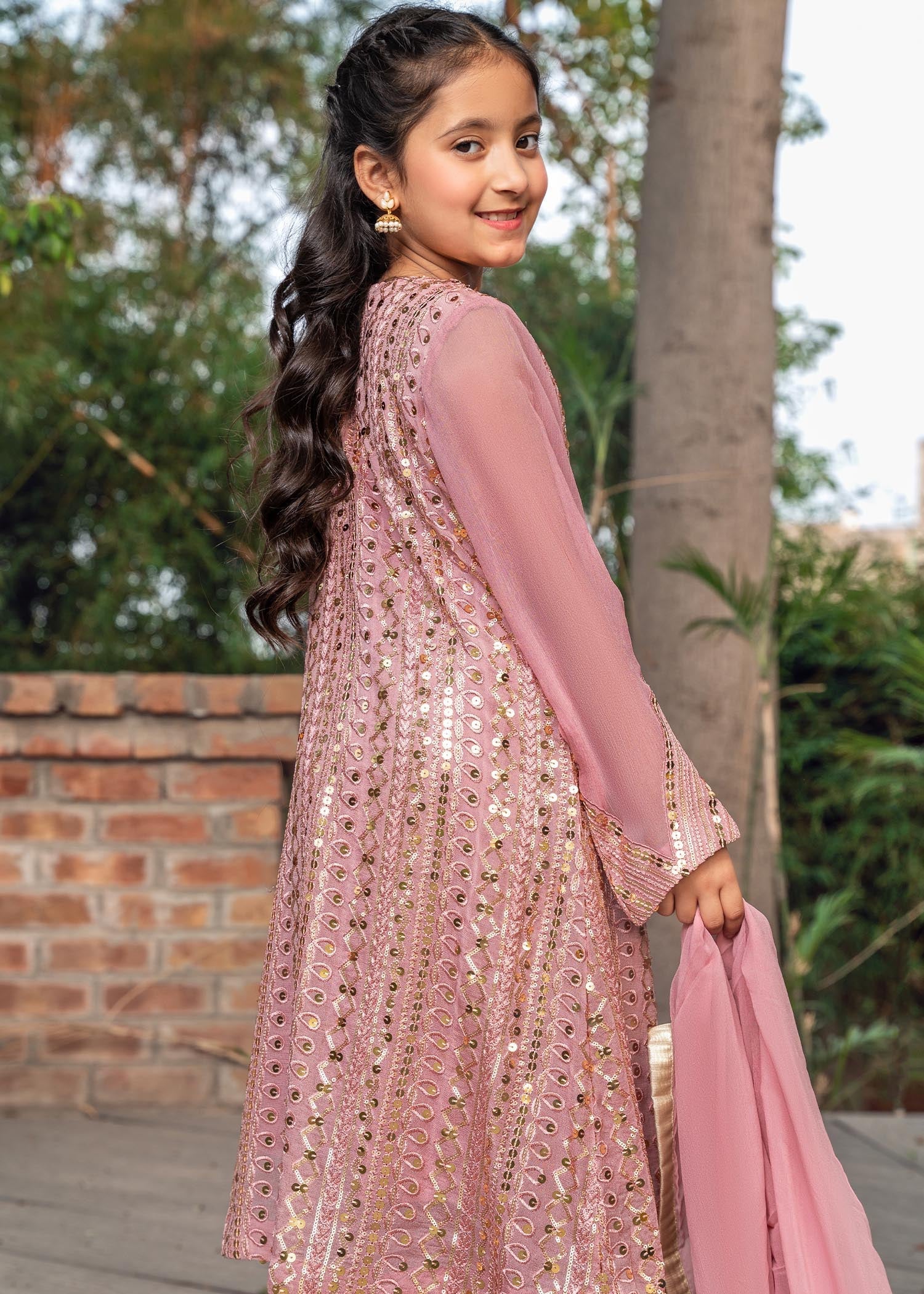 Rang-e-Haya Ufaq Tea Pink-Kids