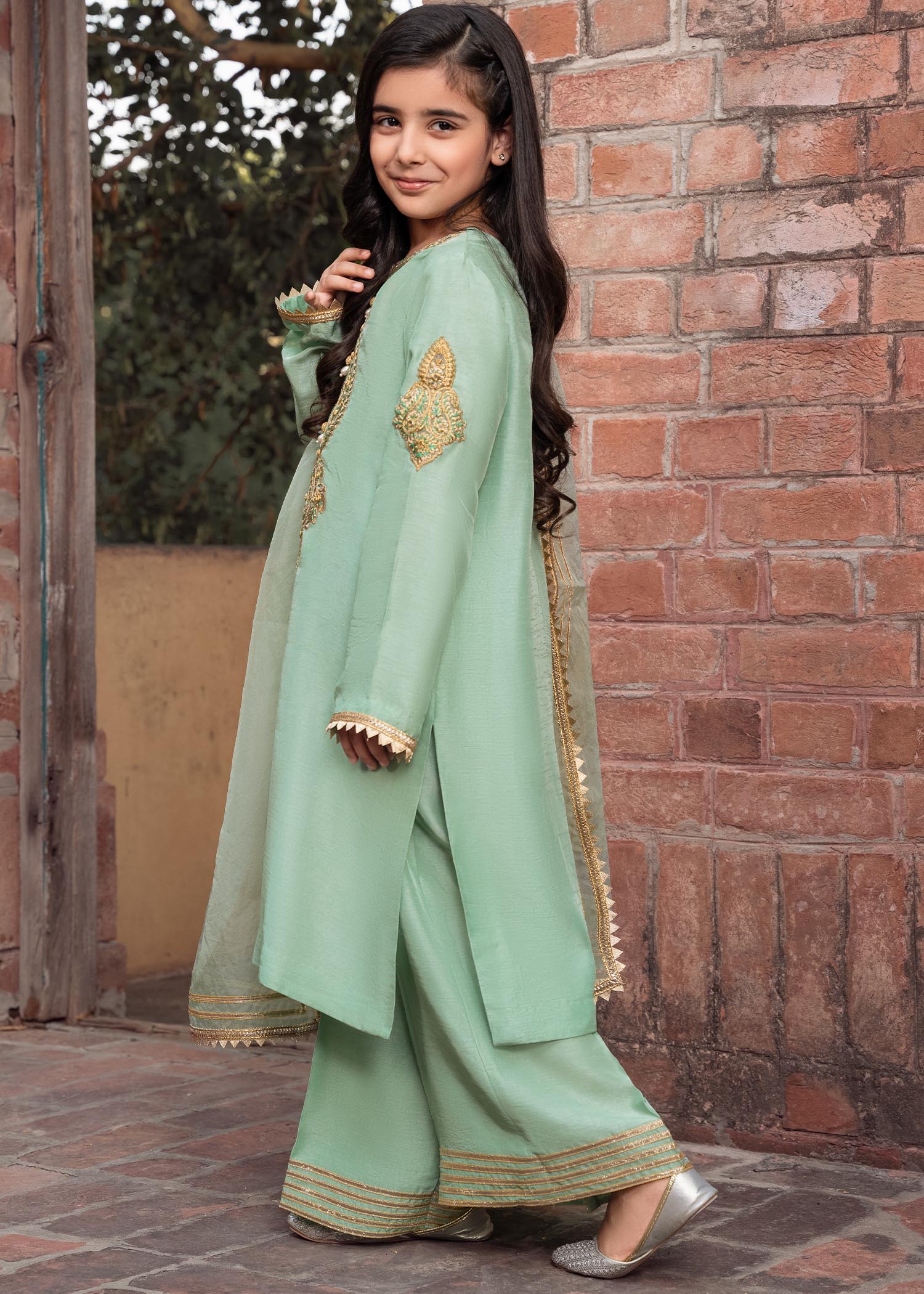 Rang-e-Haya Zareen Mint Green Kids