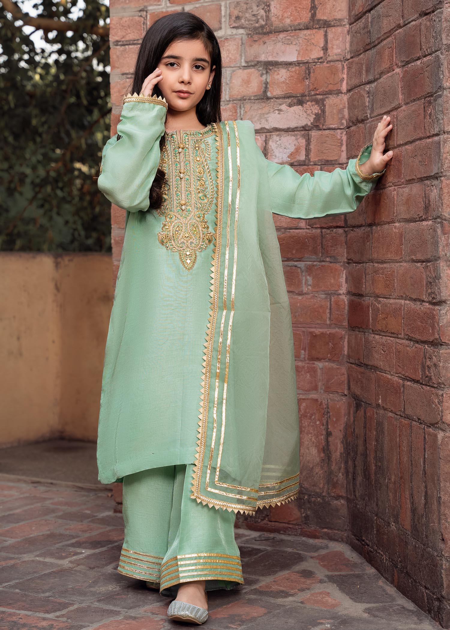 Rang-e-Haya Zareen Mint Green Kids