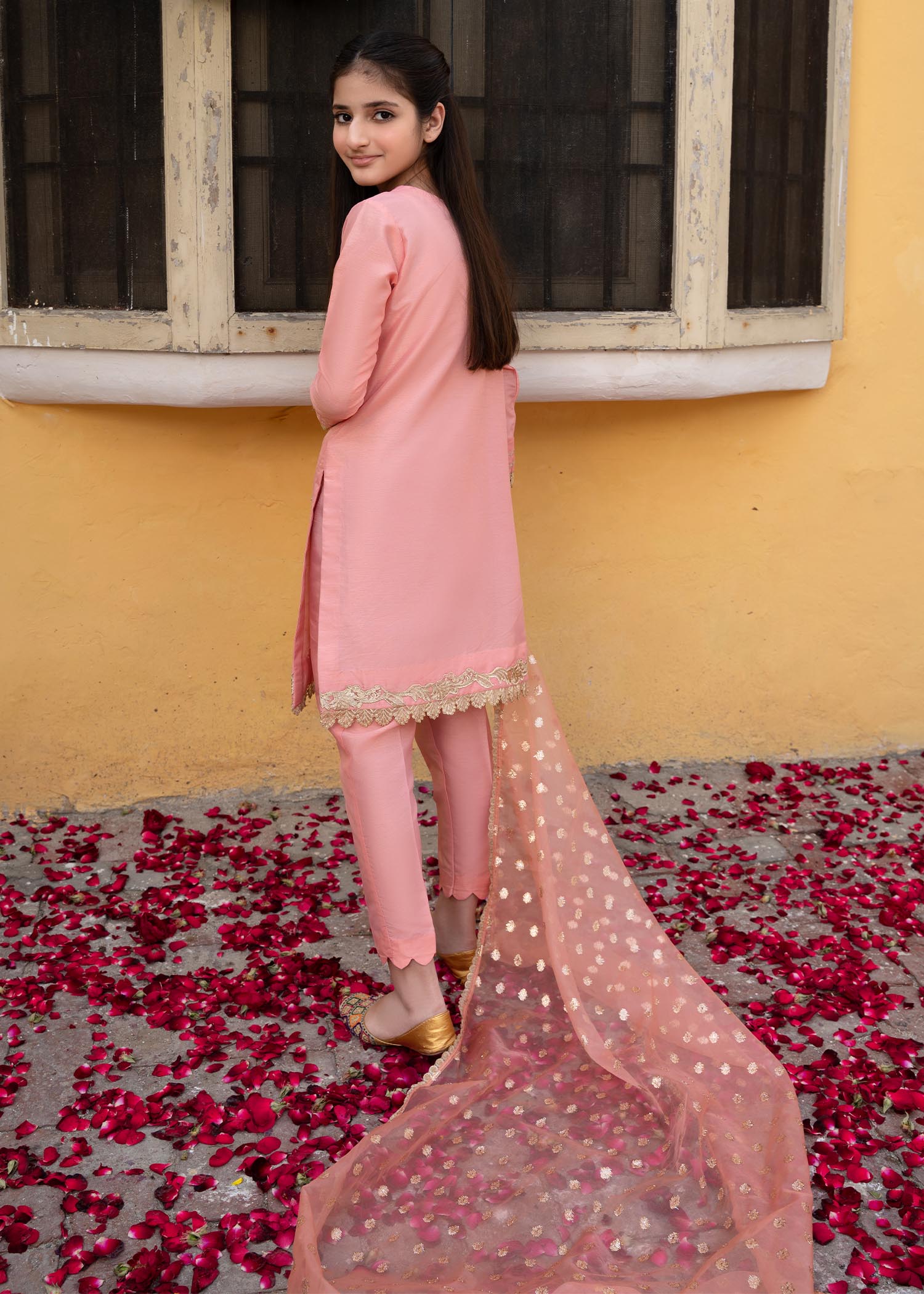 Rang-e-Haya Sandali Peach kids