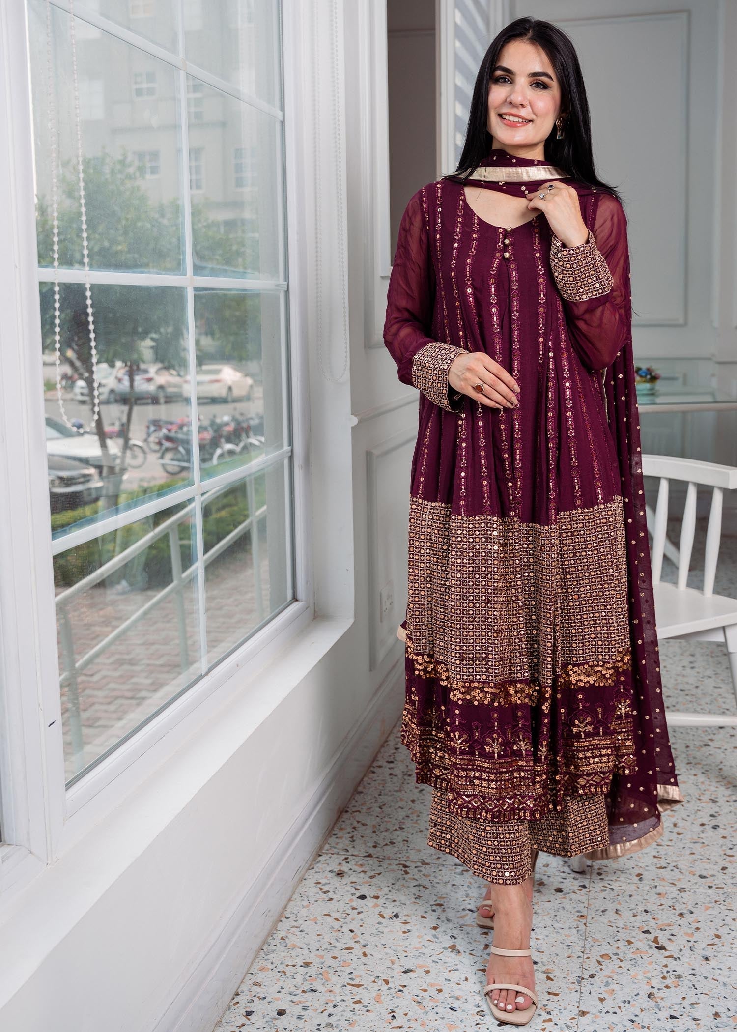 Rang-e-Haya Anchal / Plum