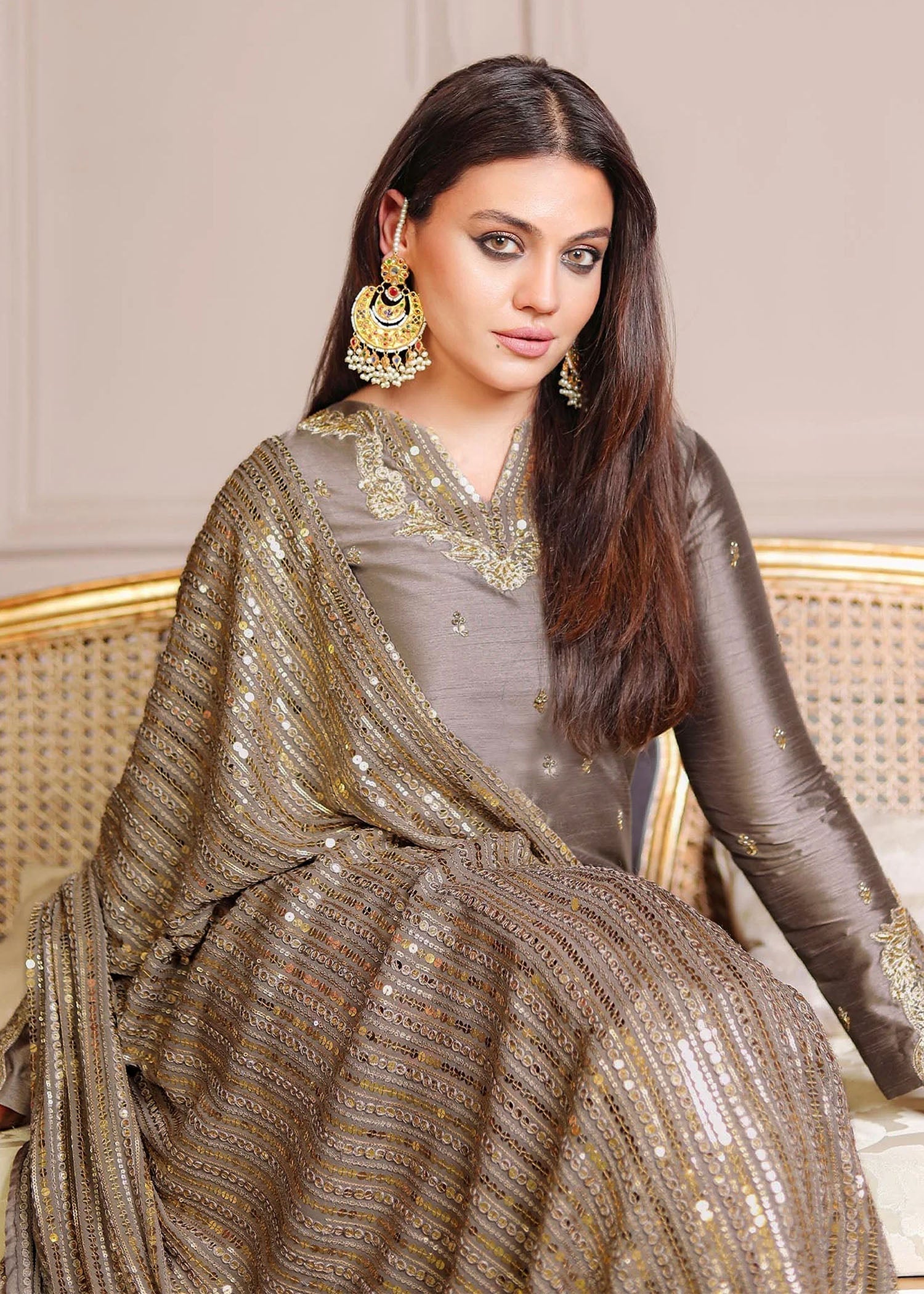 Rang-e-Haya Sandali grey