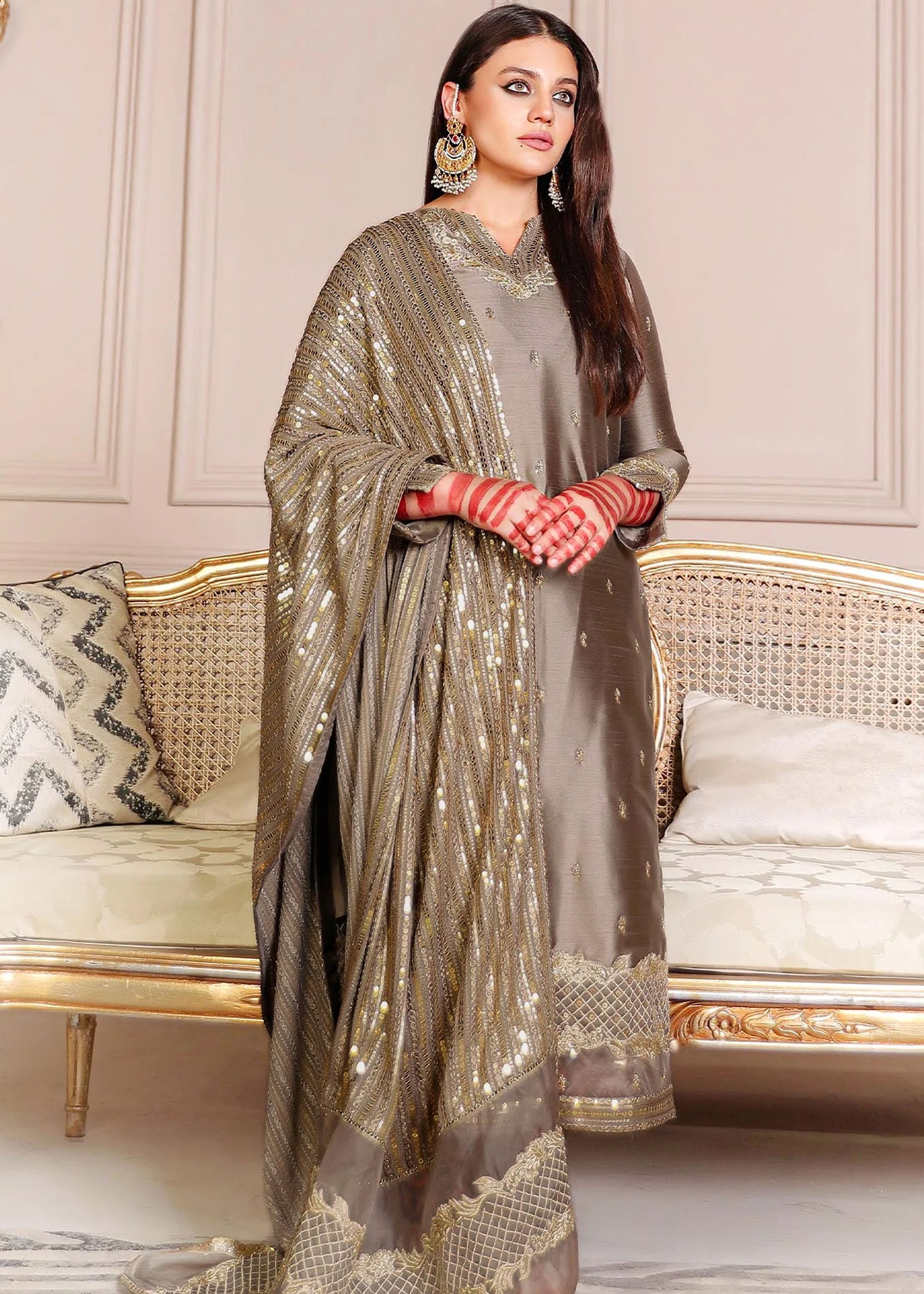 Rang-e-Haya Sandali grey