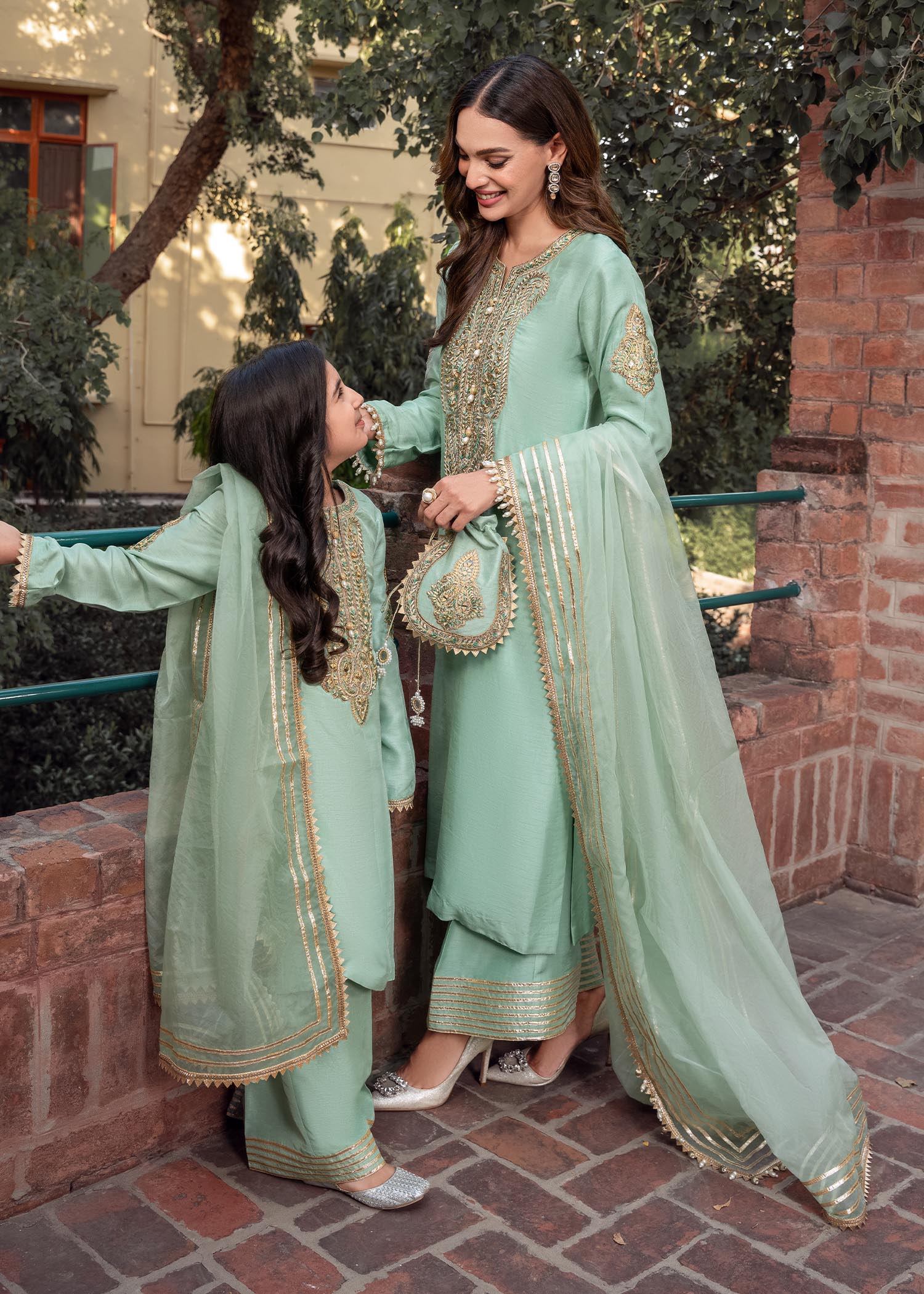 Rang-e-Haya Zareen Mint Green Kids