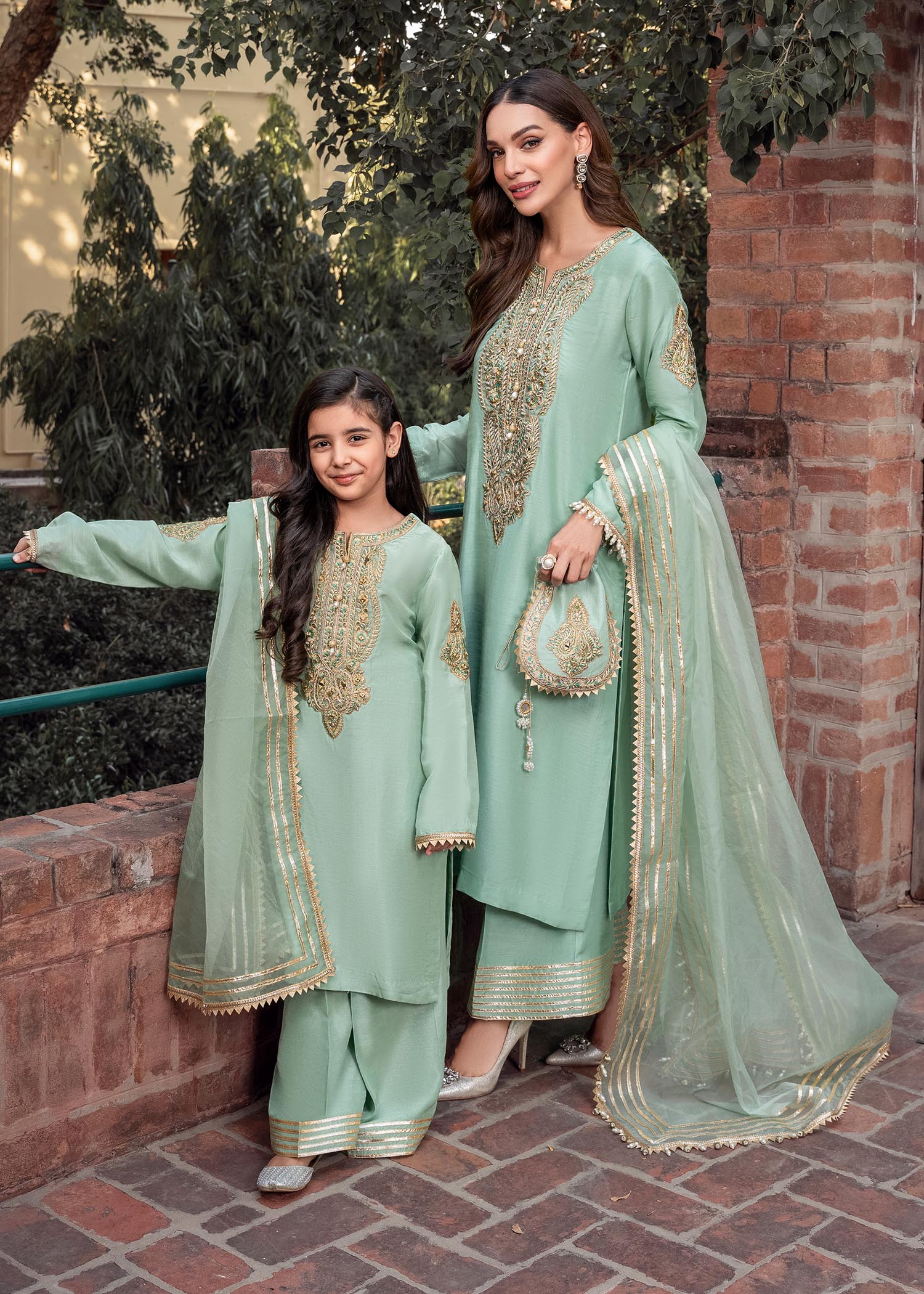 Rang-e-Haya Zareen Mint Green Kids