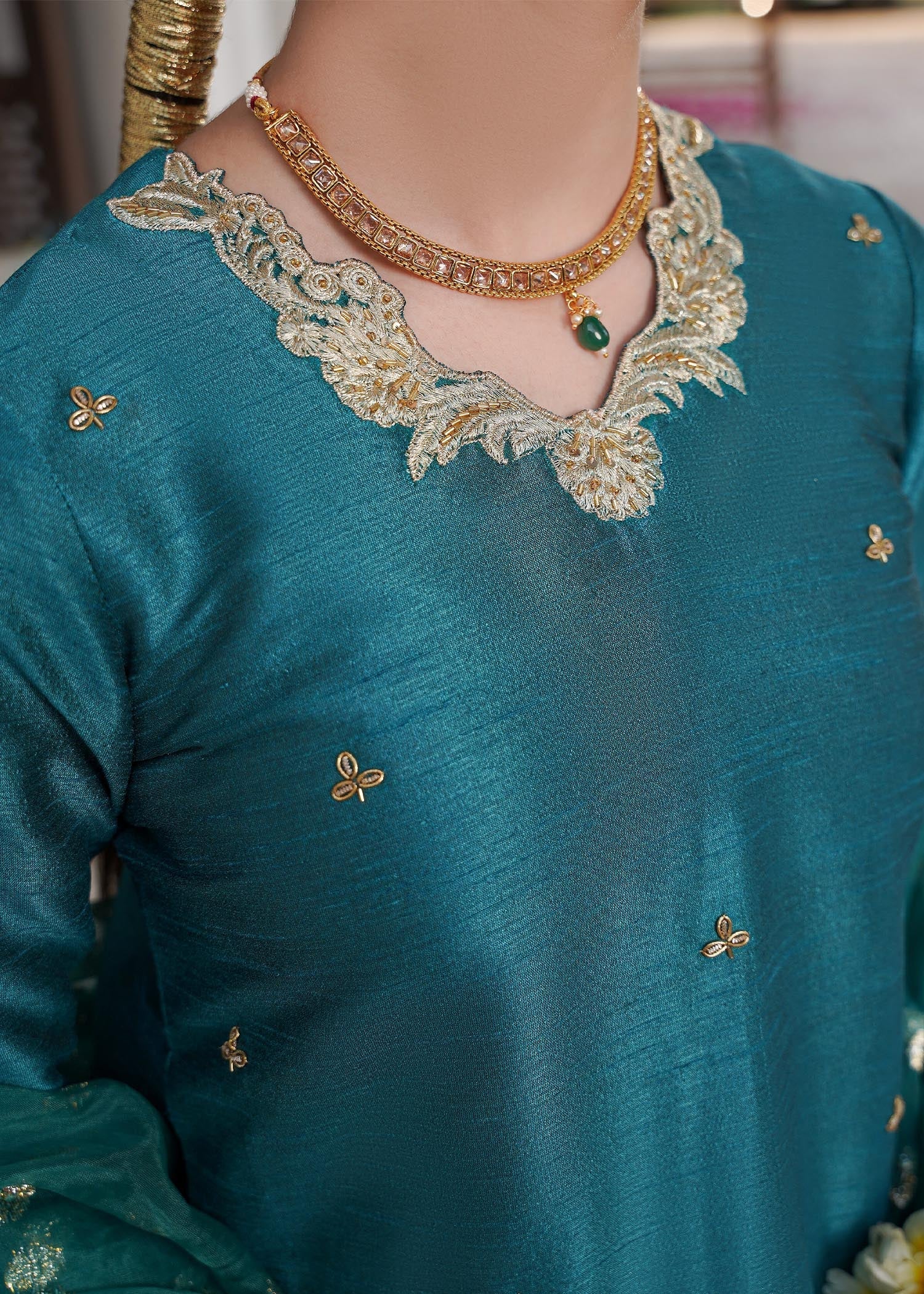Rang-e-Haya Sandali teal blue kids