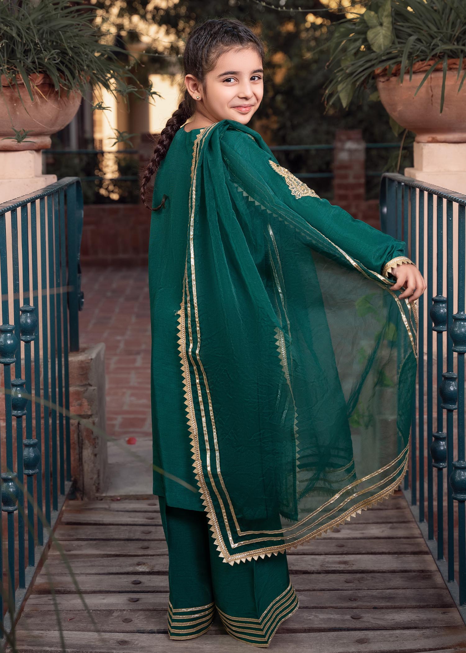 Rang-e-Haya Zareen Deep Green Kids