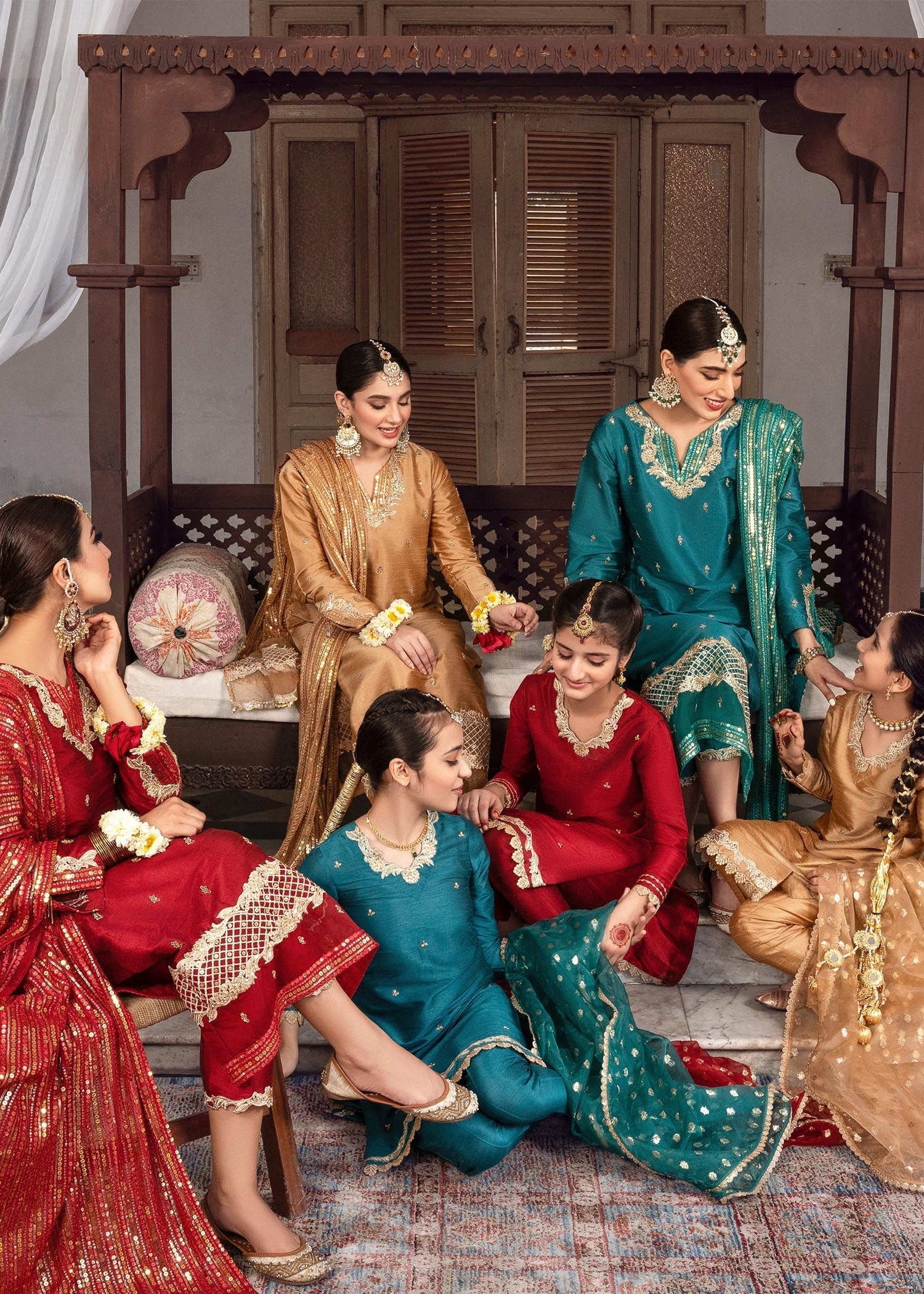 Rang-e-Haya Sandali teal blue kids