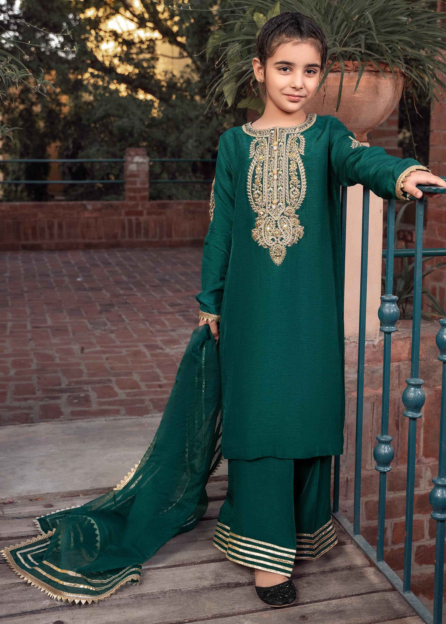 Rang-e-Haya Zareen Deep Green Kids