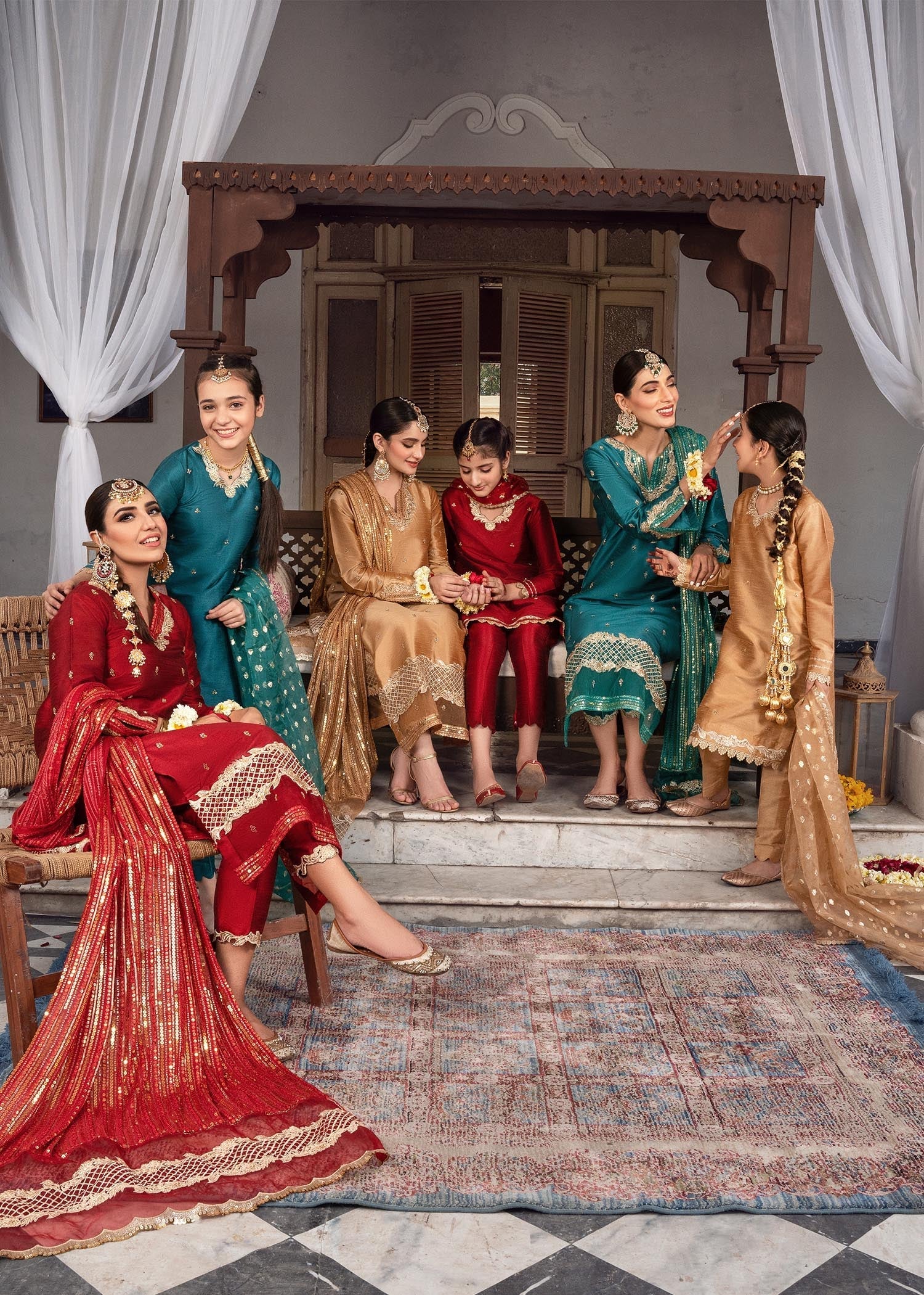 Rang-e-Haya Sandali teal blue kids