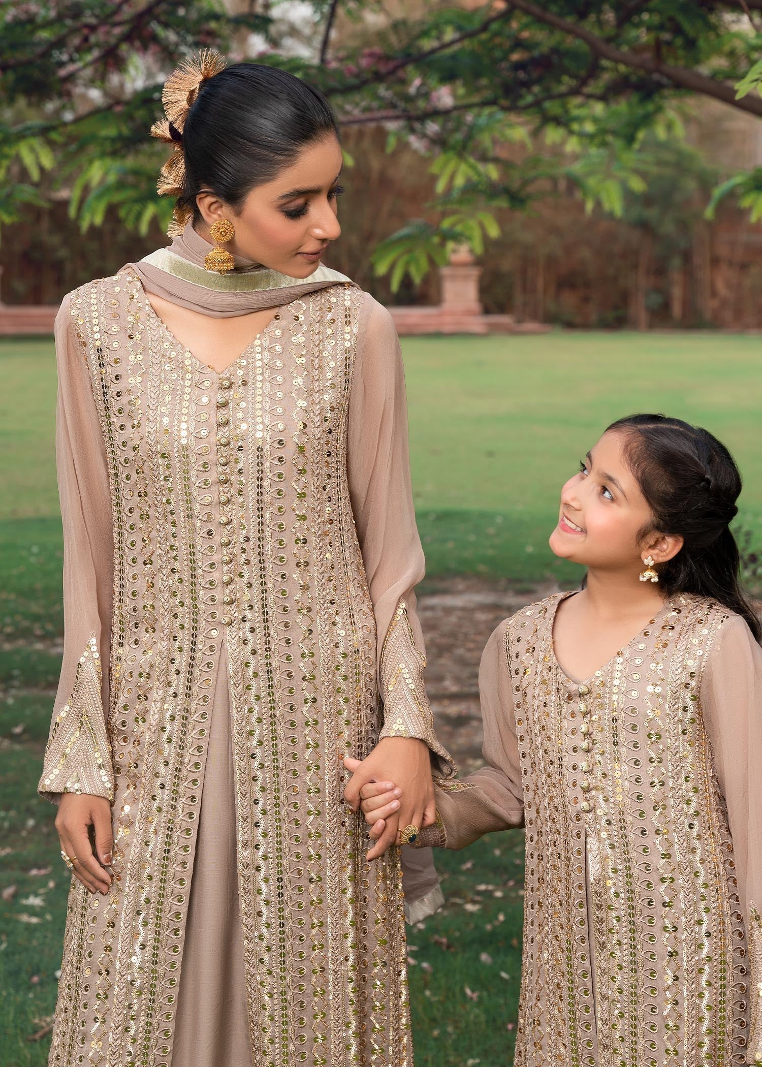 Rang-e-Haya Ufaq Clay Beige-Kids