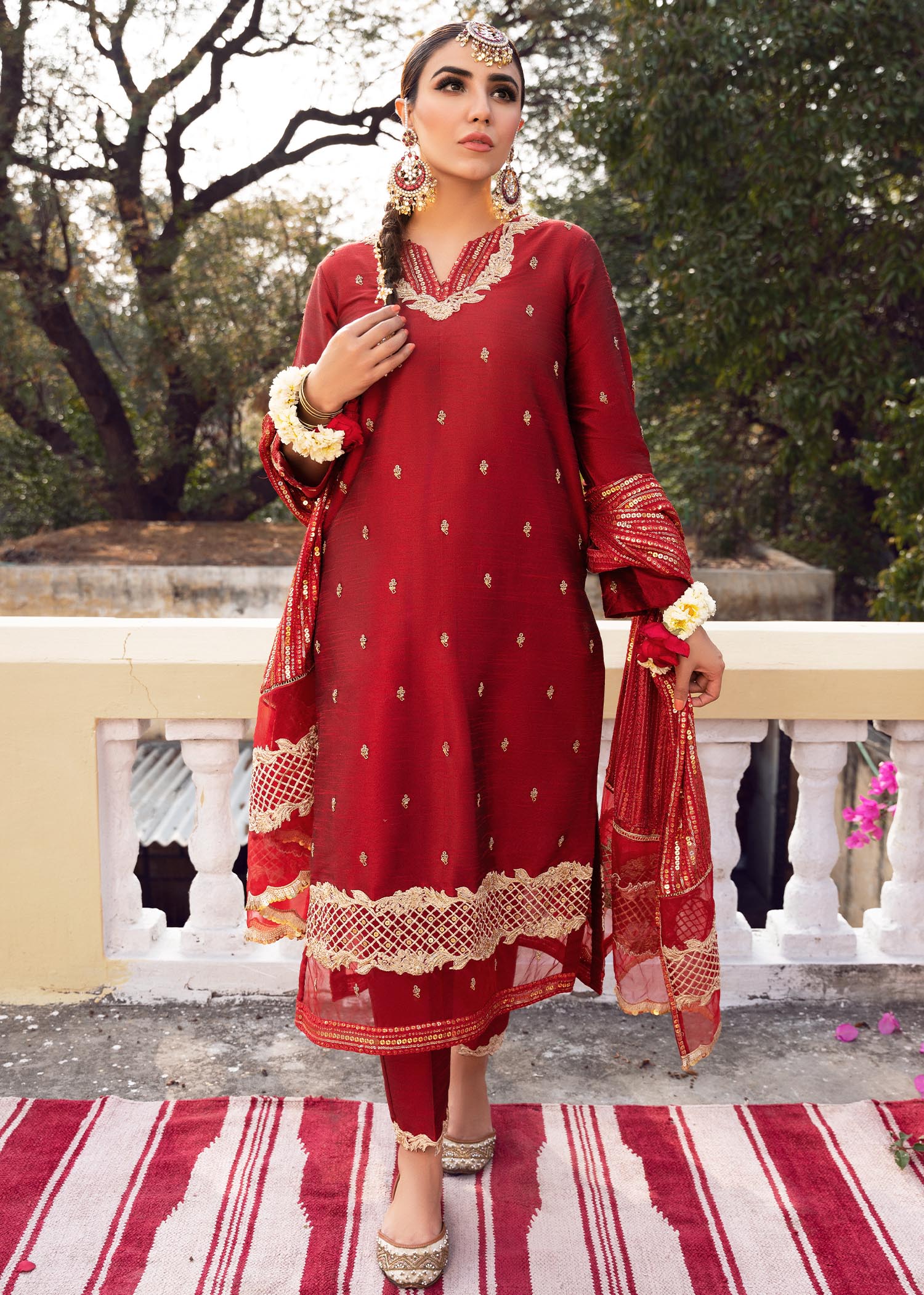 Rang-e-Haya Sandali Red