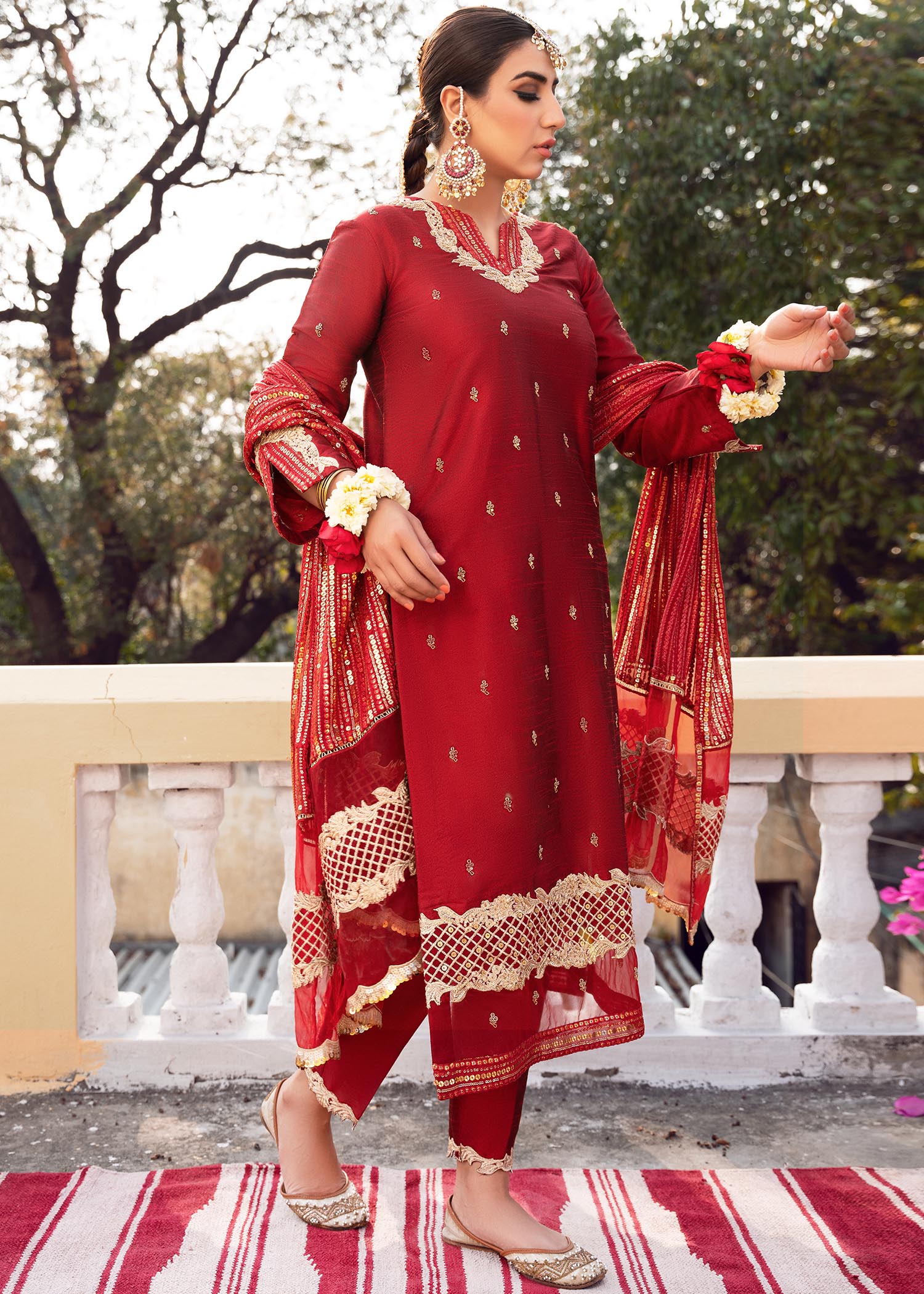 Rang-e-Haya Sandali Red