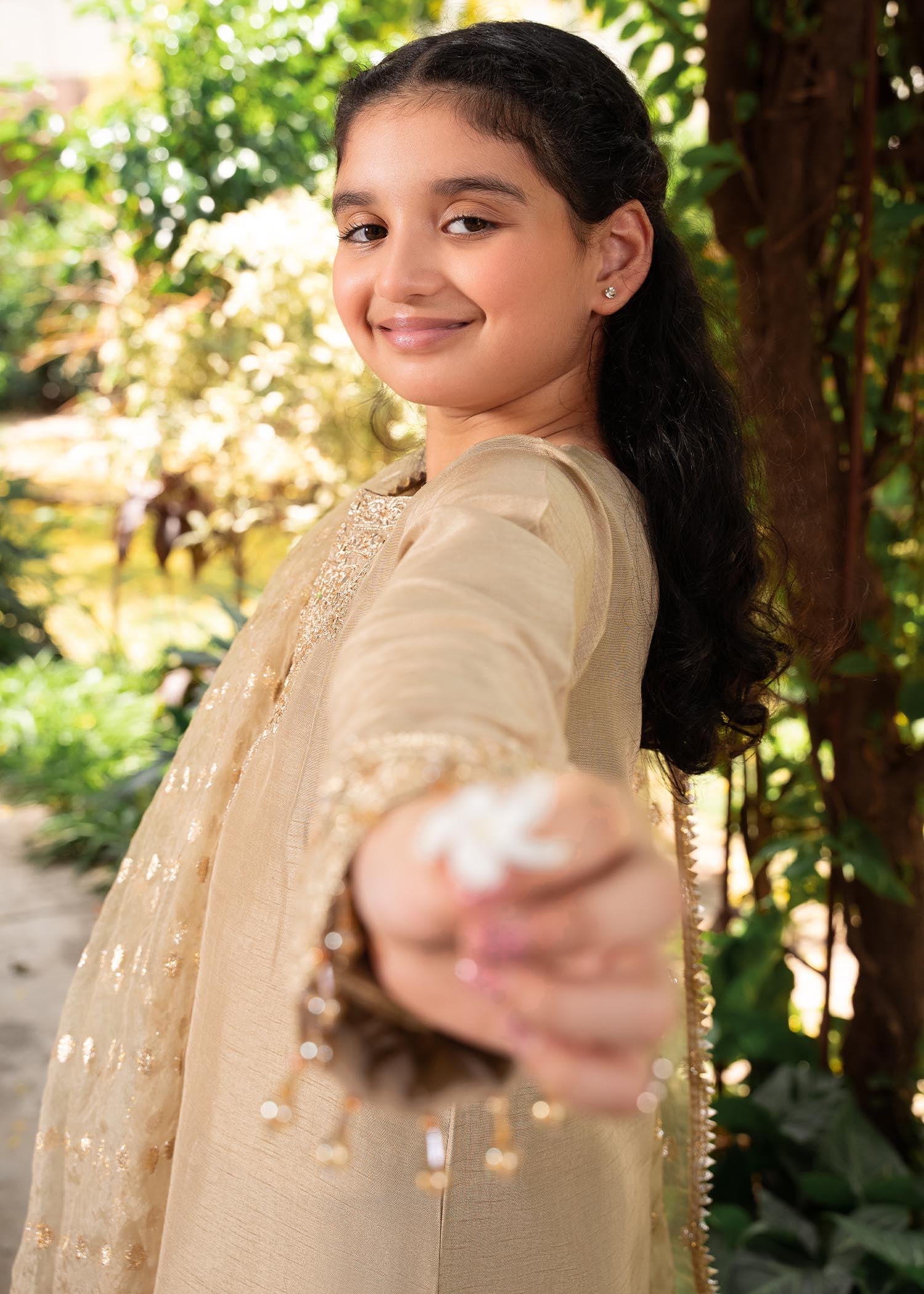 Rang-e-Haya Shireen Beige Gold Kids