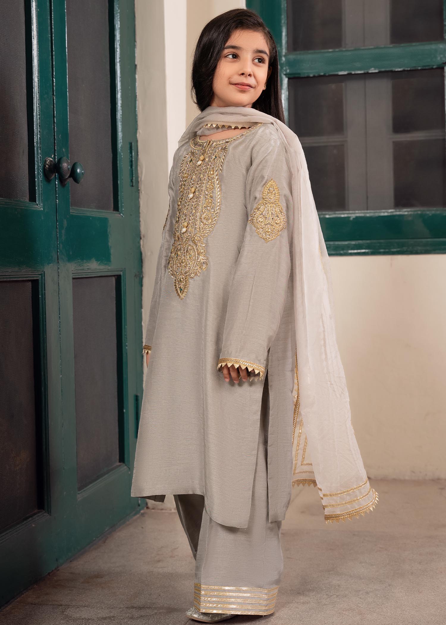 Rang-e-Haya Zareen Grey Kids