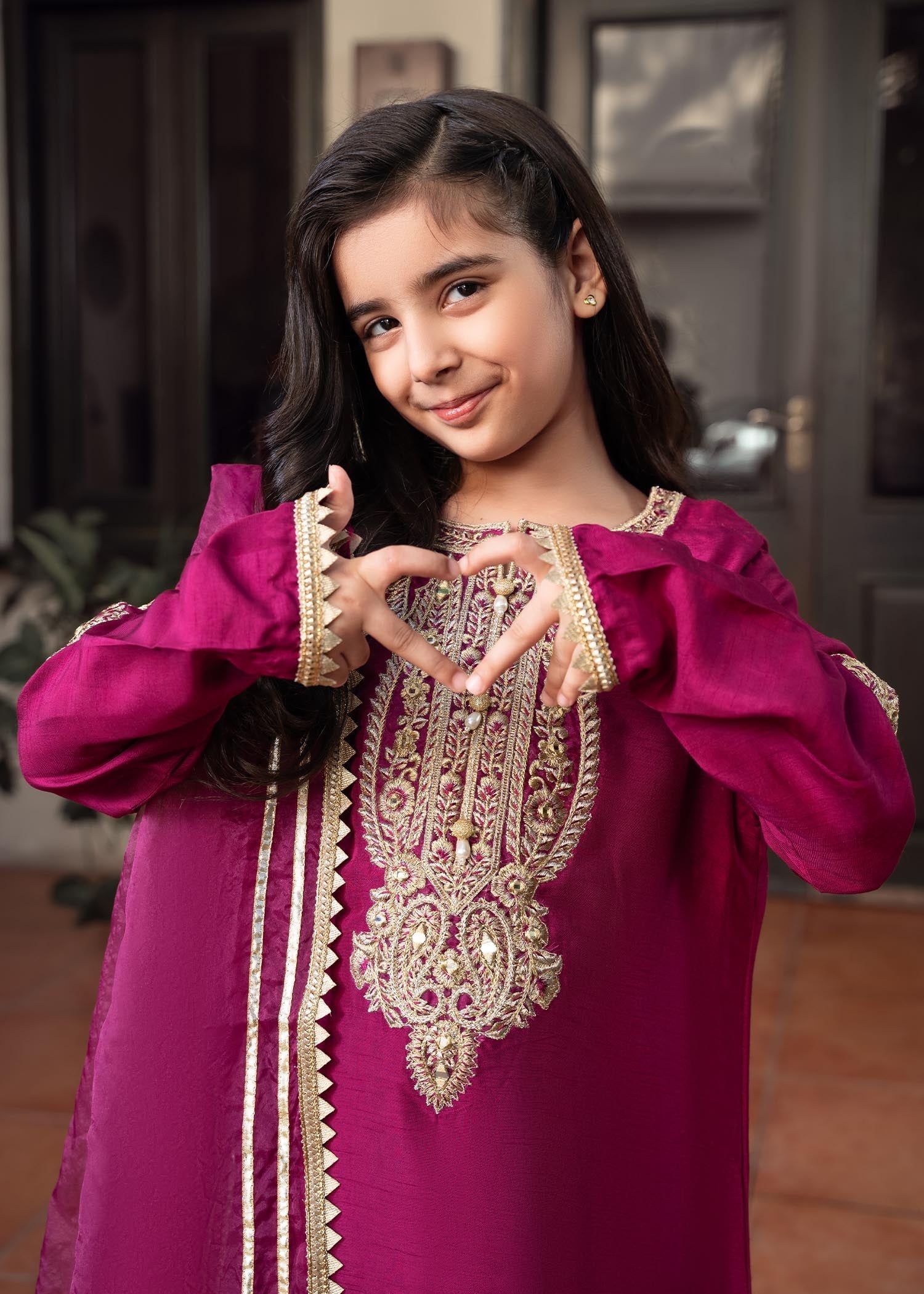 Rang-e-Haya Zareen Magenta kids