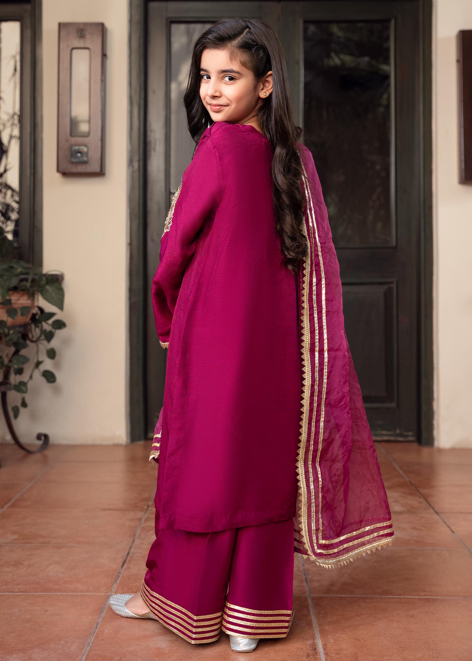 Rang-e-Haya Zareen Magenta kids