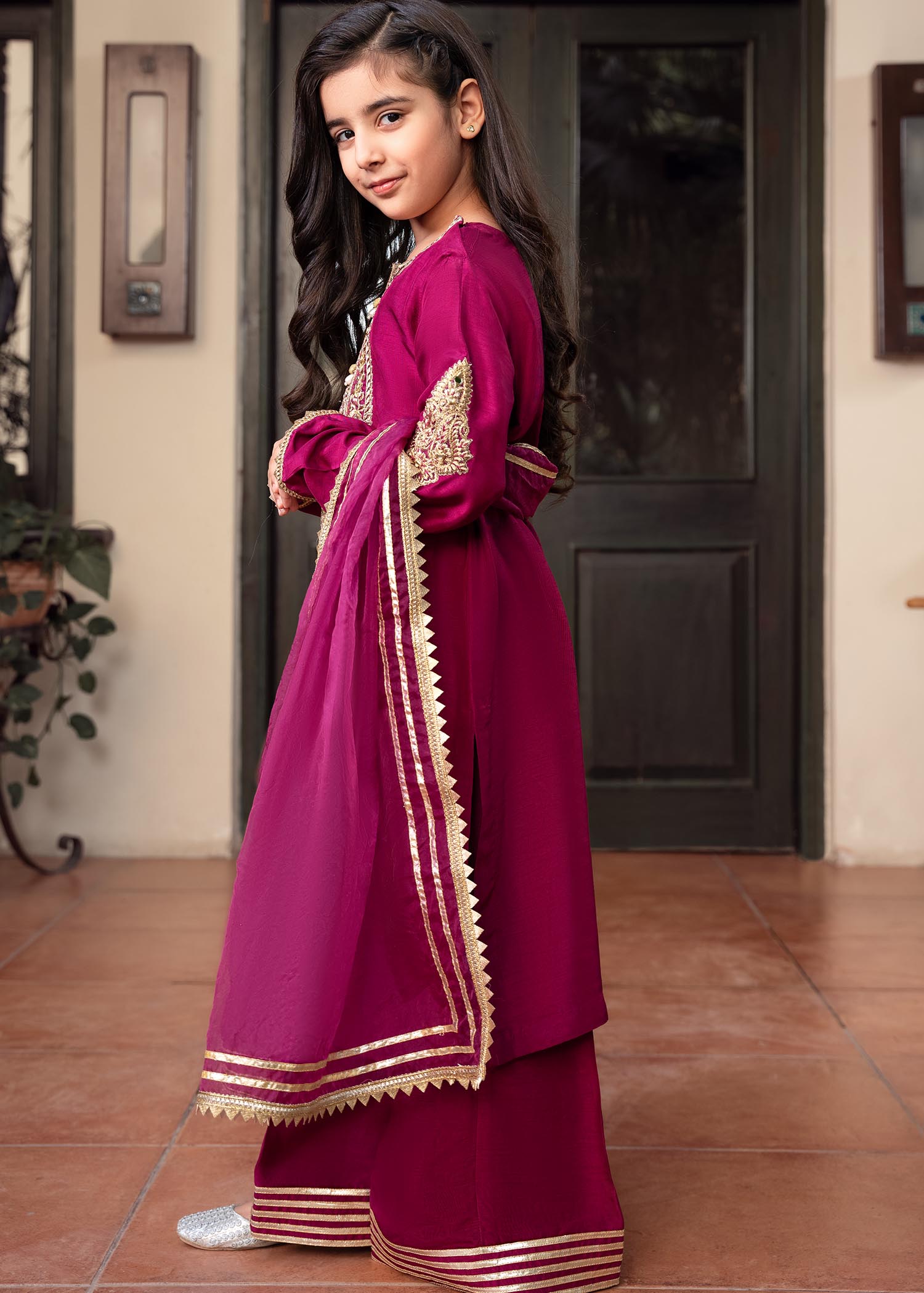 Rang-e-Haya Zareen Magenta kids