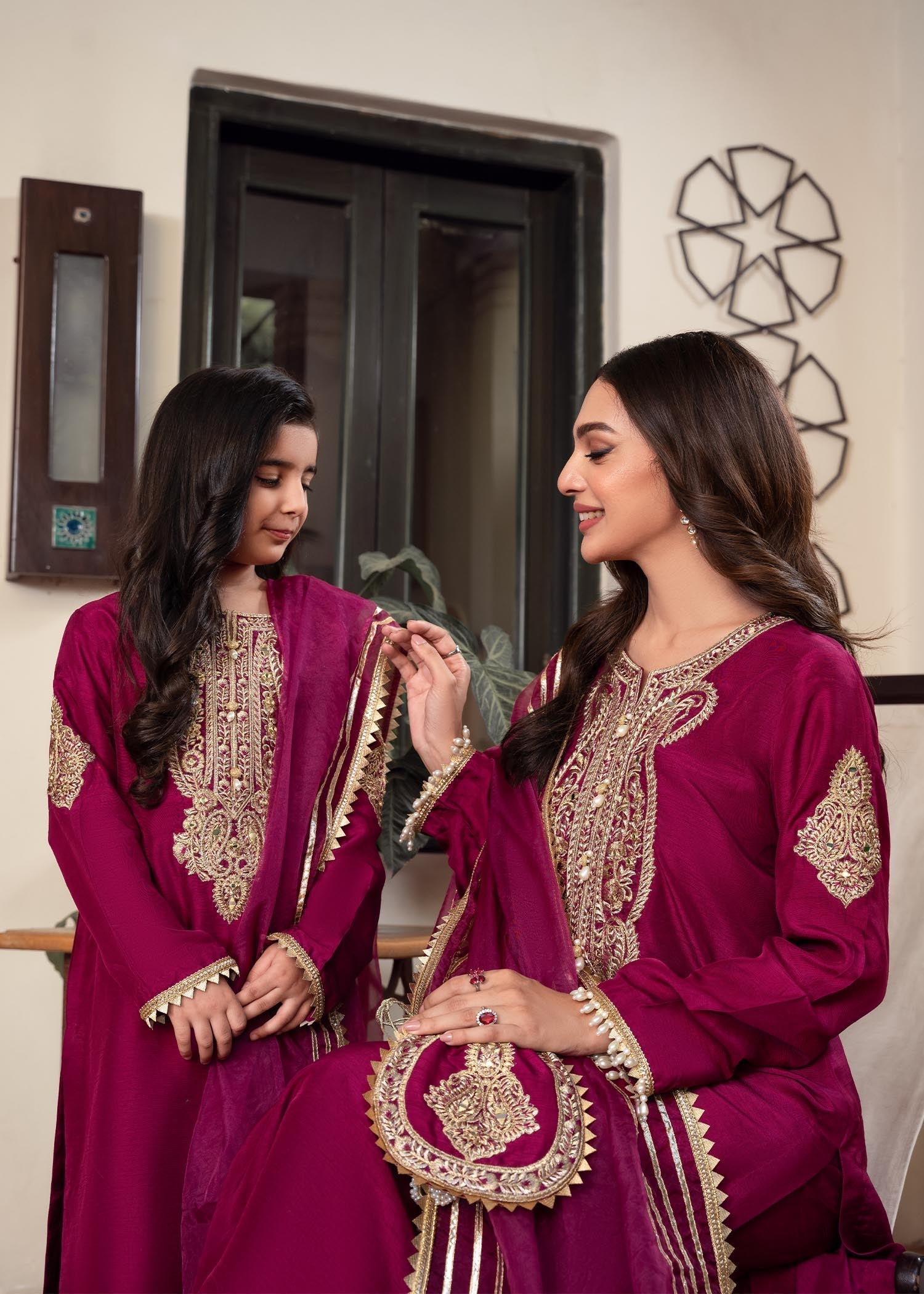 Rang-e-Haya Zareen Magenta kids