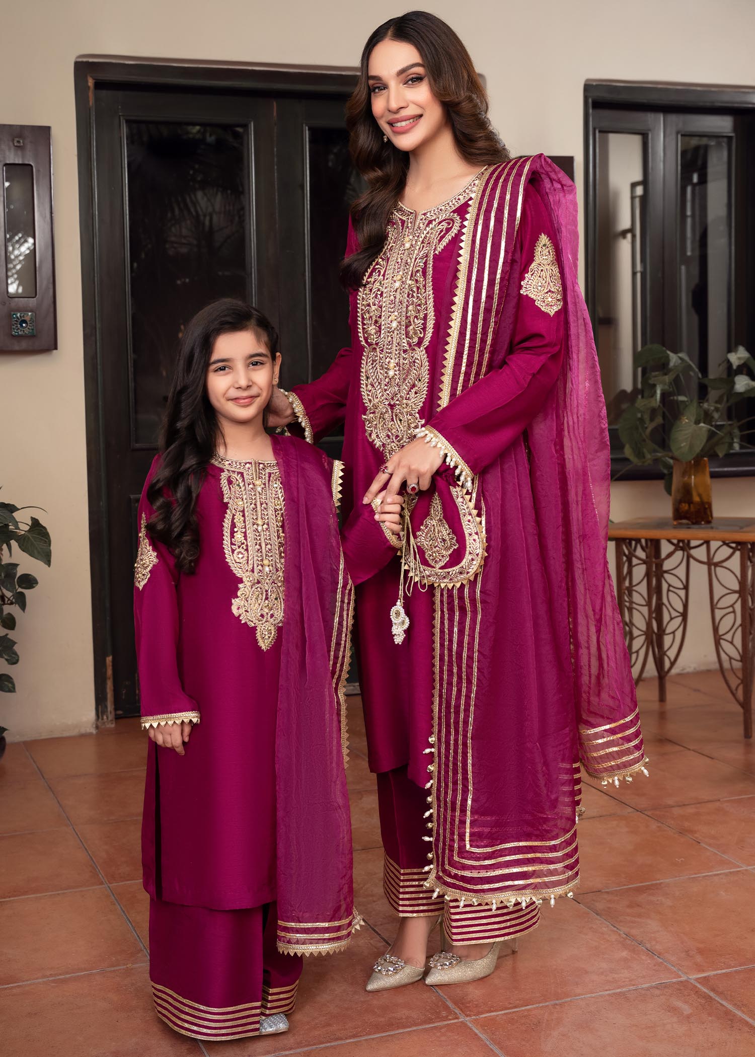 Rang-e-Haya Zareen Magenta kids
