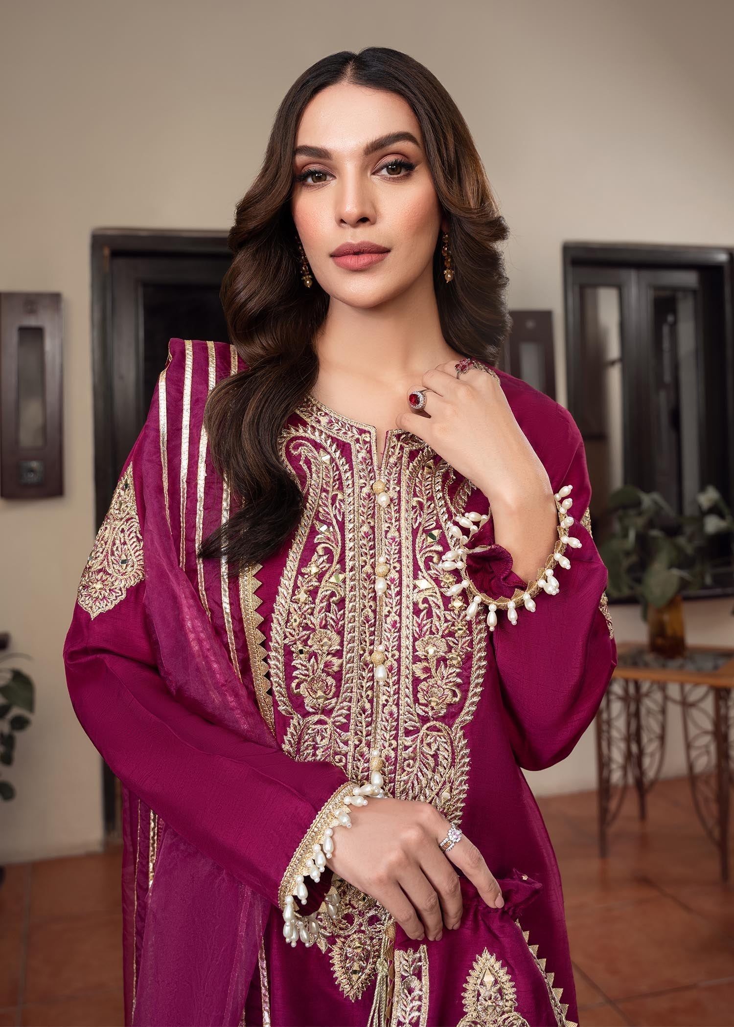 Rang-e-Haya Zareen Magenta Purplea