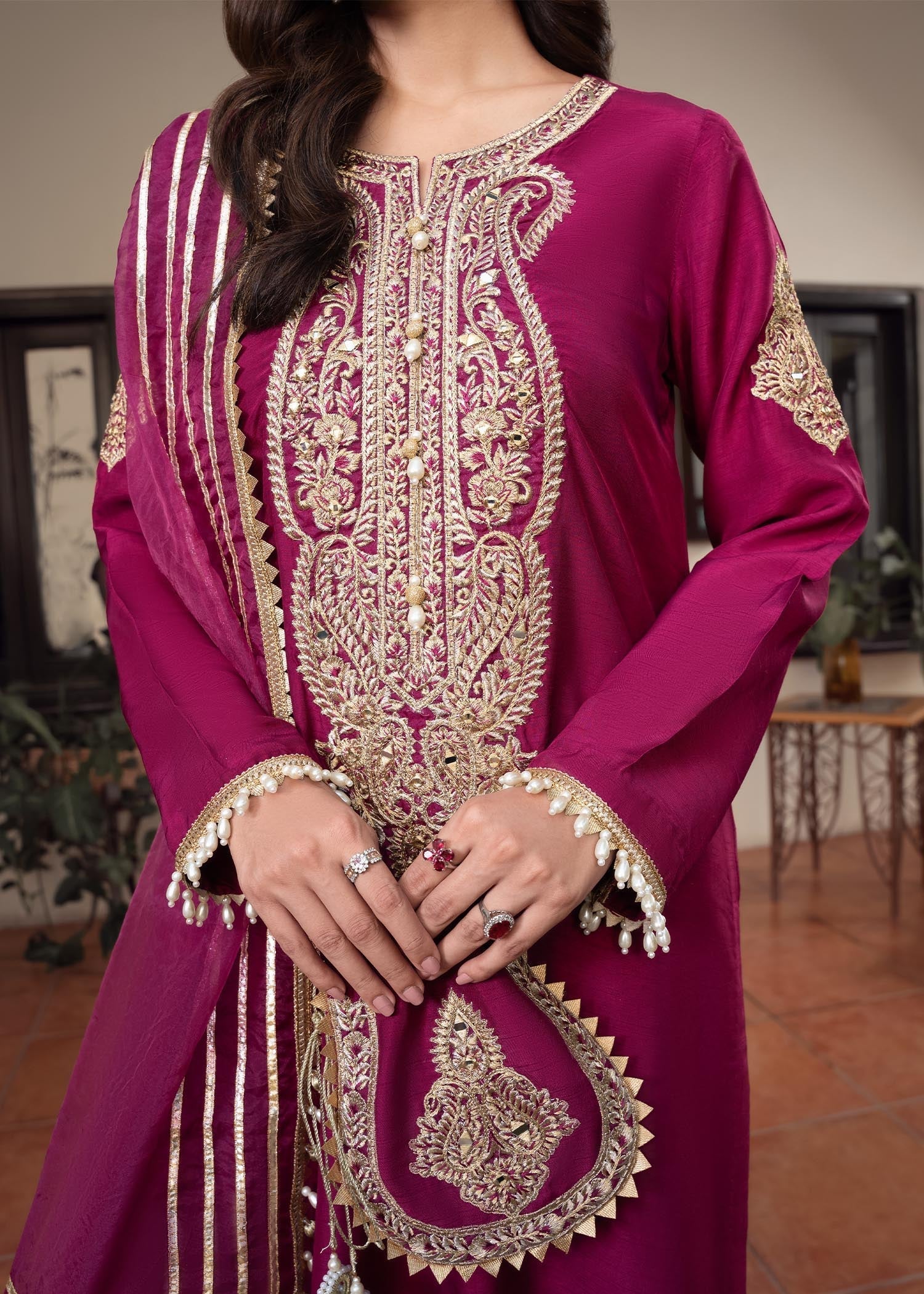 Rang-e-Haya Zareen Magenta Purplea