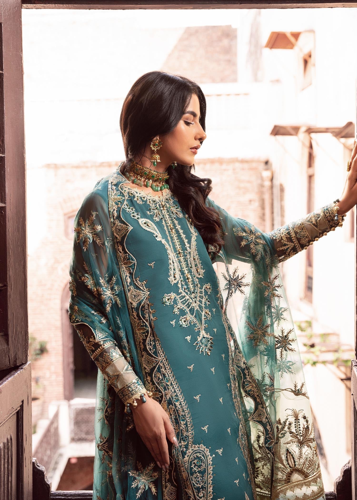 Rang-e-Haya Shadmani-Bottle Green
