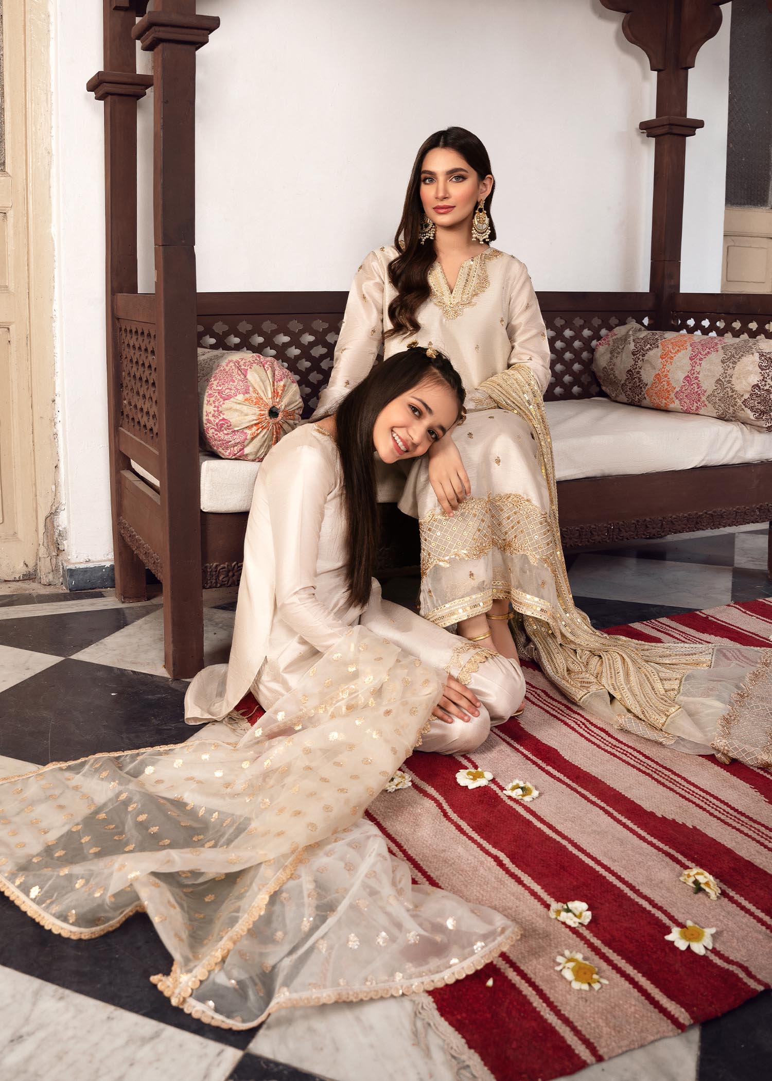 Rang-e-Haya Sandali Pearl white kids