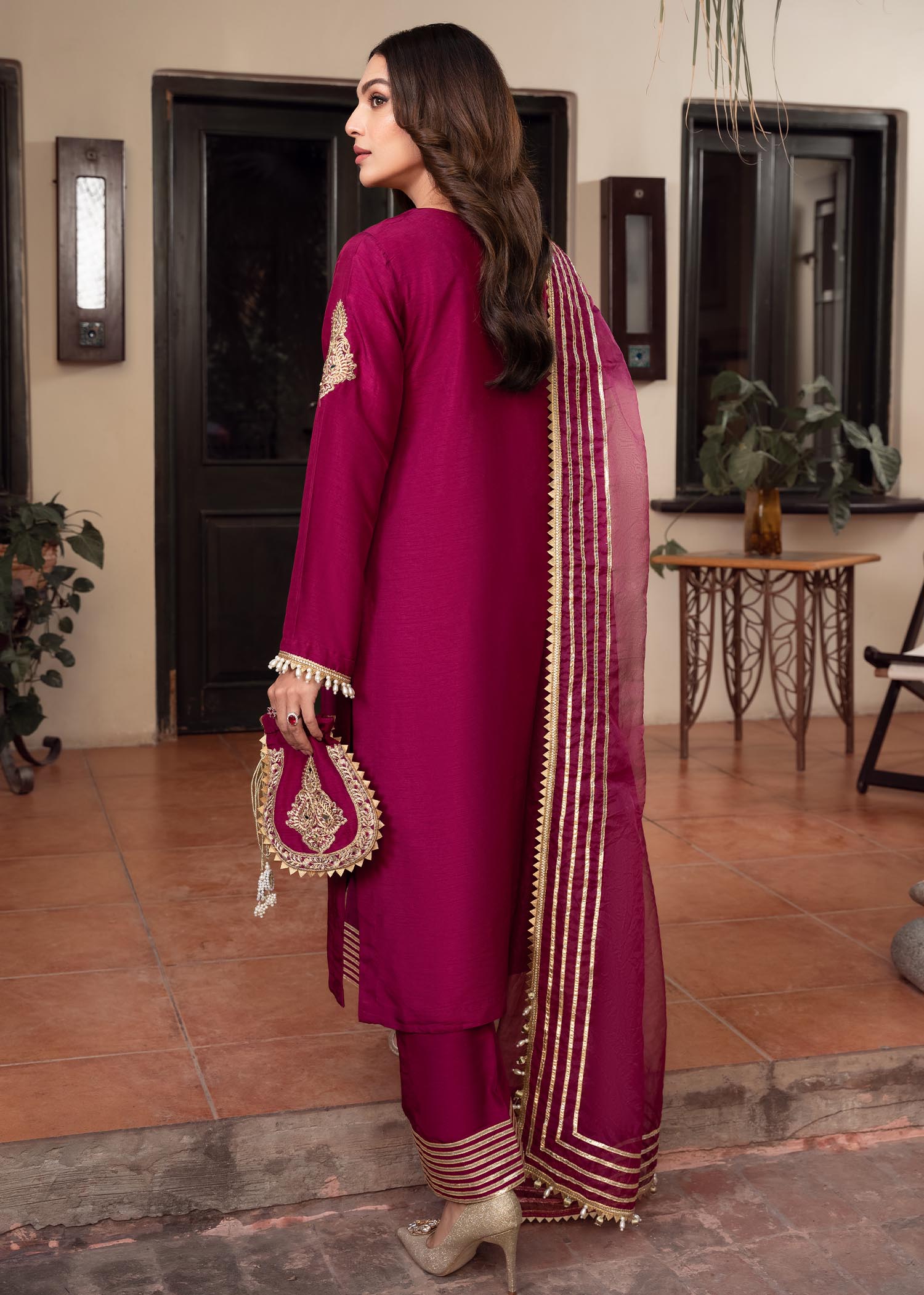 Rang-e-Haya Zareen Magenta Purplea