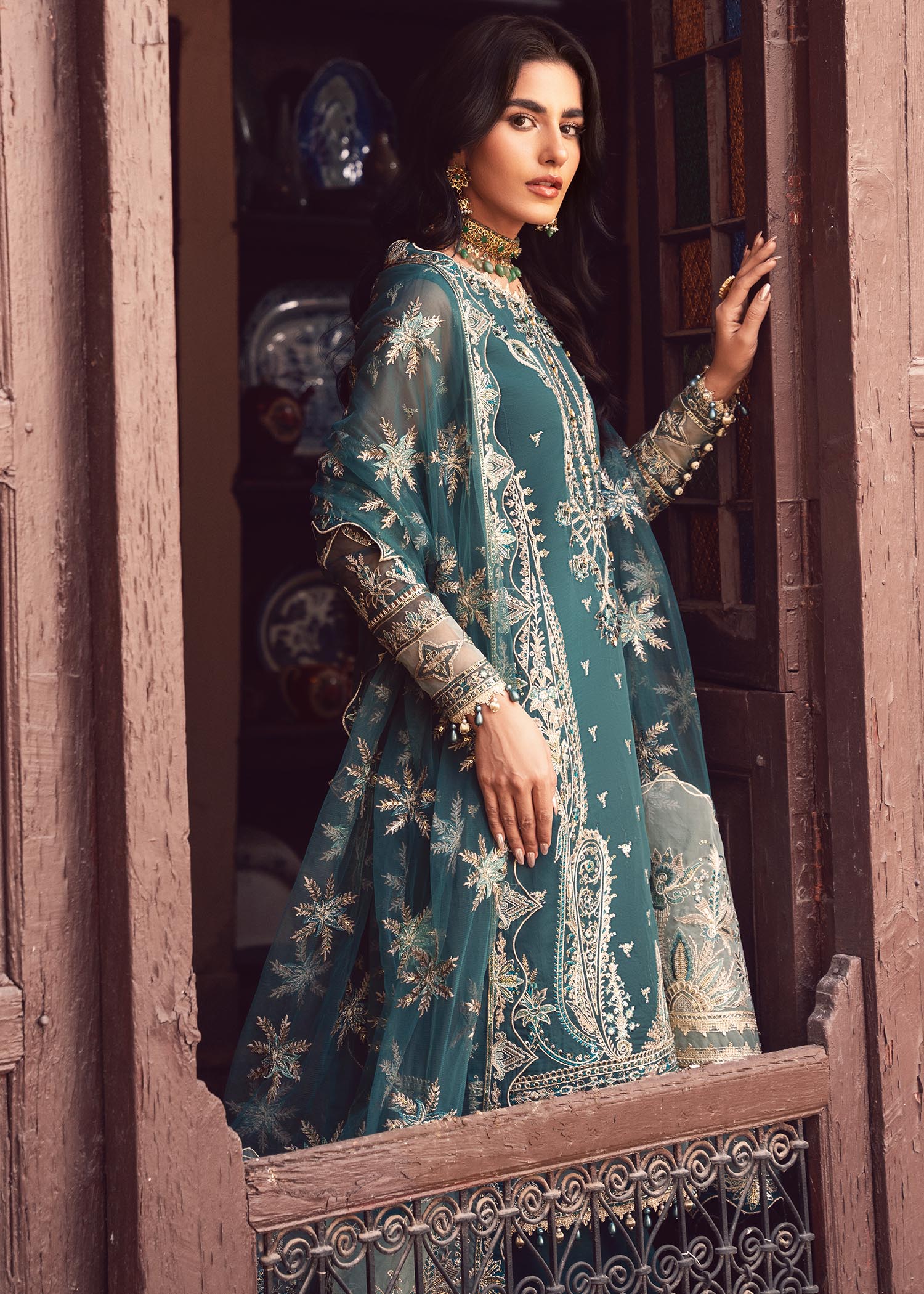 Rang-e-Haya Shadmani-Bottle Green