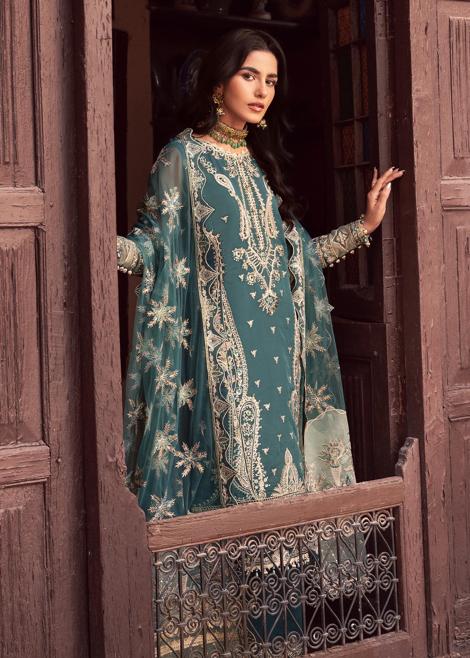Rang-e-Haya Shadmani-Bottle Green
