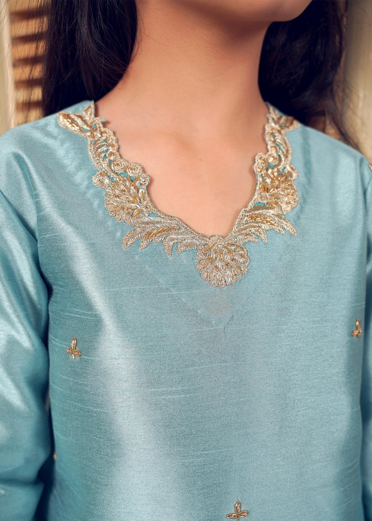Rang-e-Haya Sandali Ice blue kids