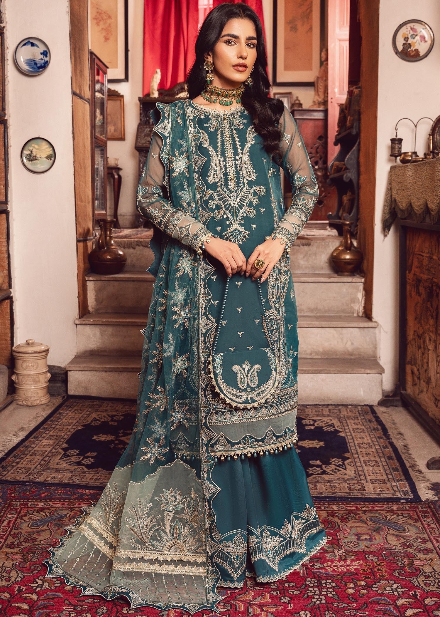 Rang-e-Haya Shadmani-Bottle Green