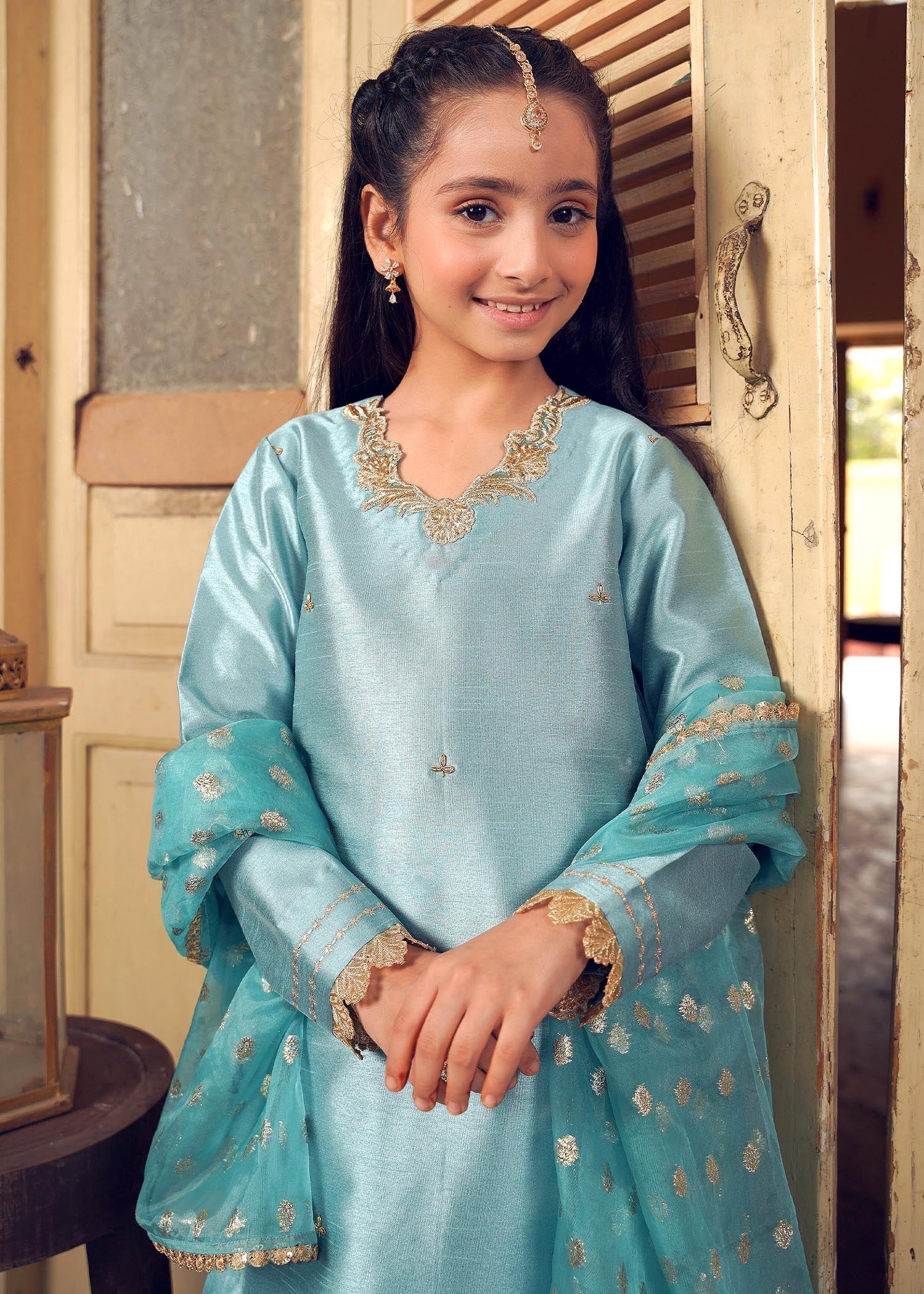 Rang-e-Haya Sandali Ice blue kids