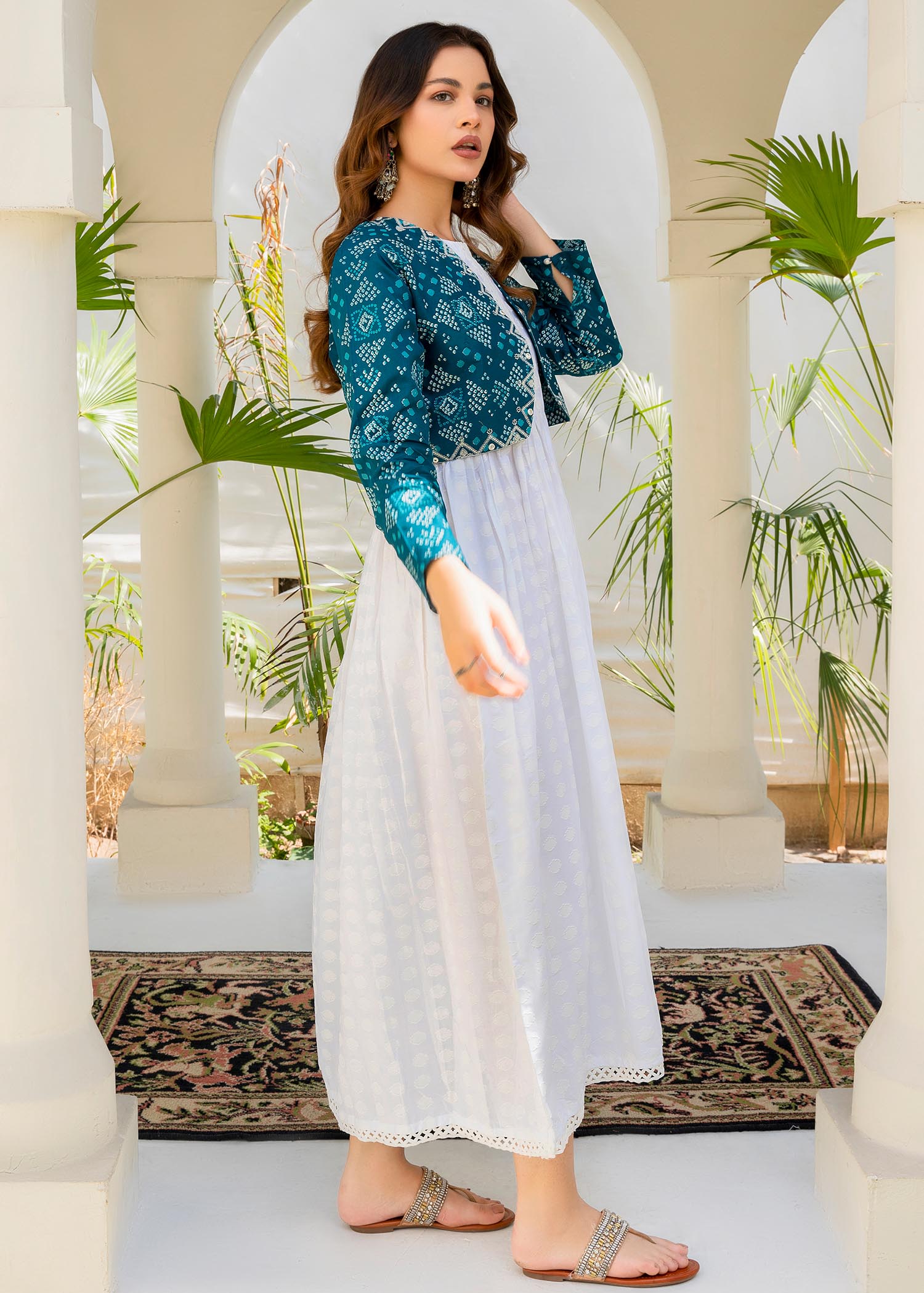 Lawn Pishwas in White