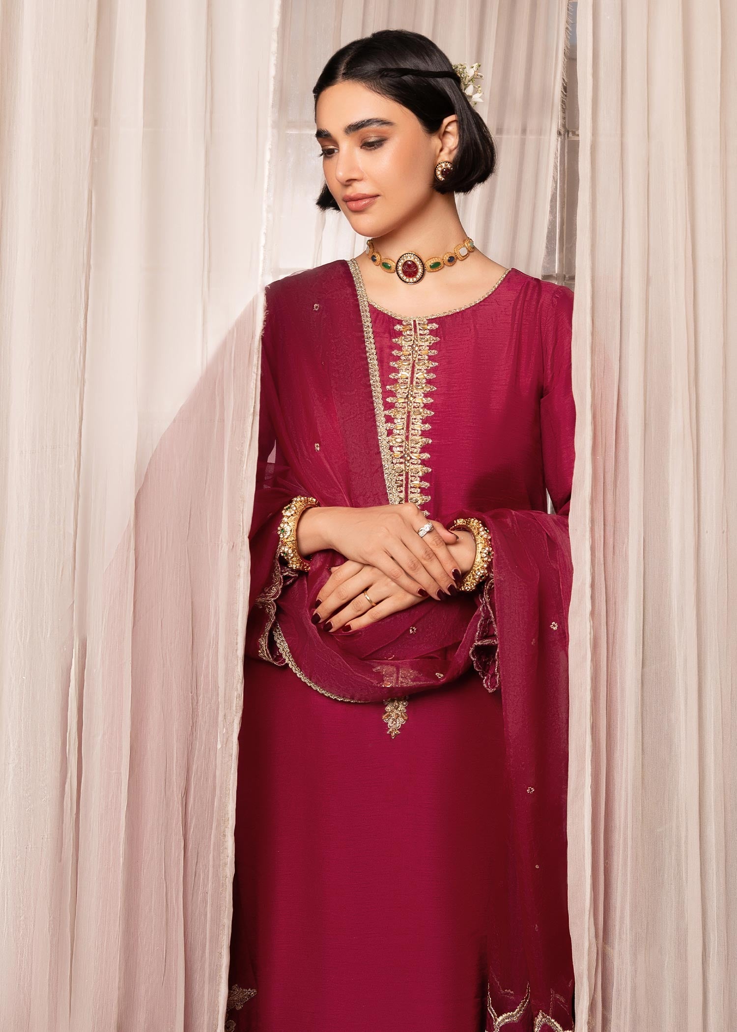 Rang-e-Haya Aina (fuchsia Pink)
