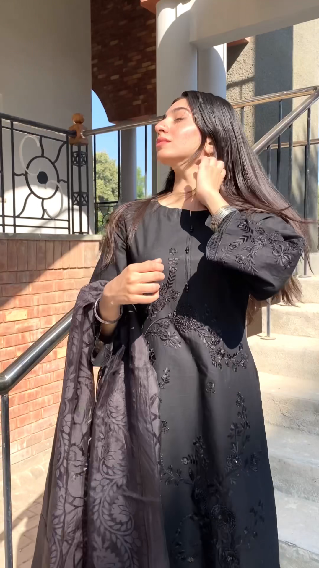 Lawn Kurta Set in Black