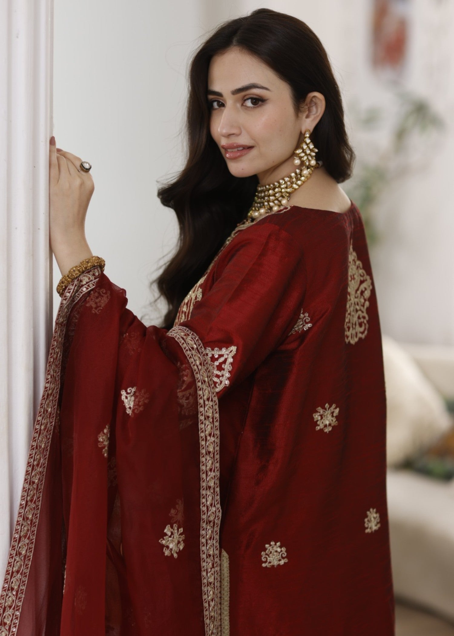 Mohagni MGS-08 ANARKALI 3 Pcs Raw Silk
