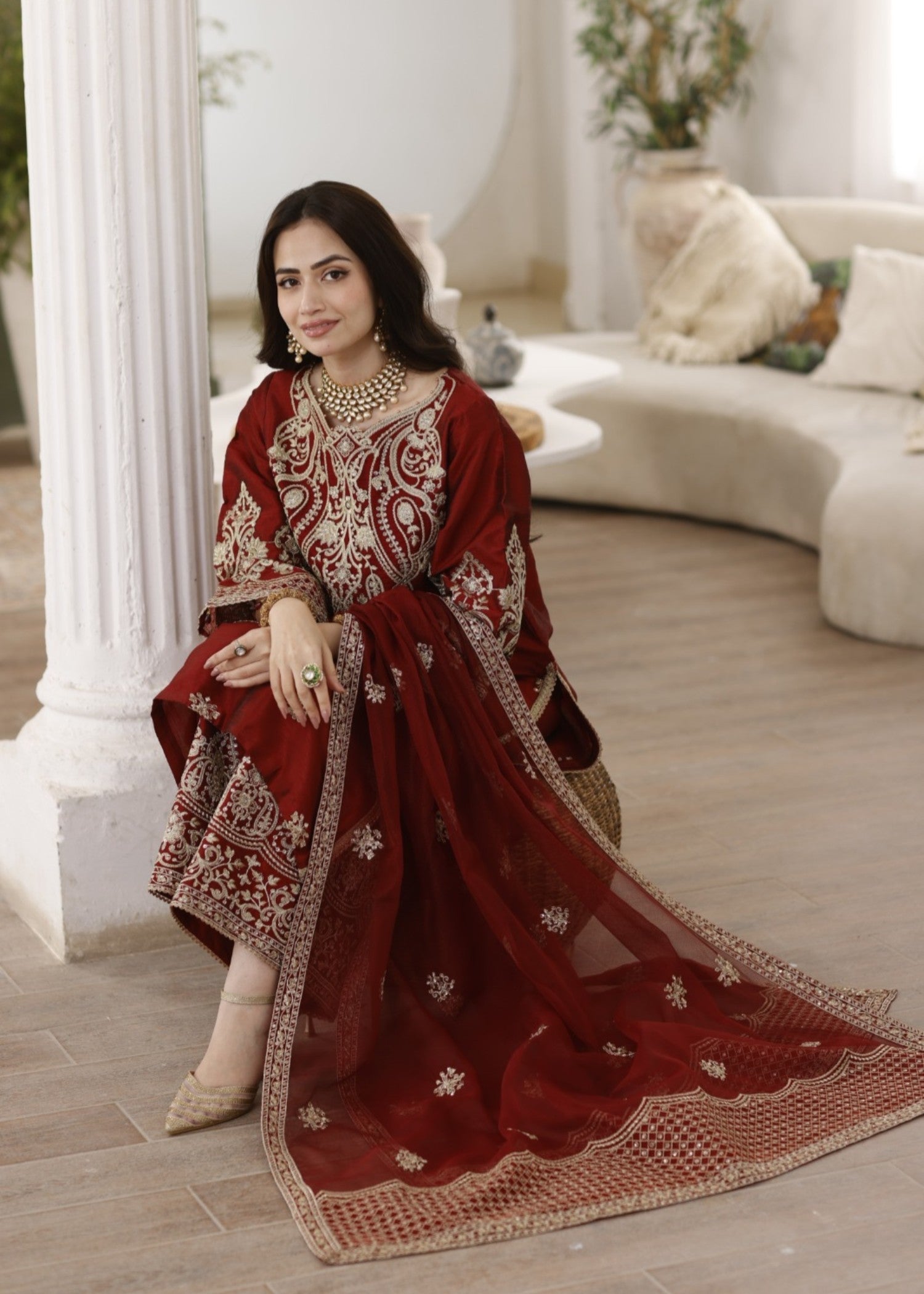 Mohagni MGS-08 ANARKALI 3 Pcs Raw Silk