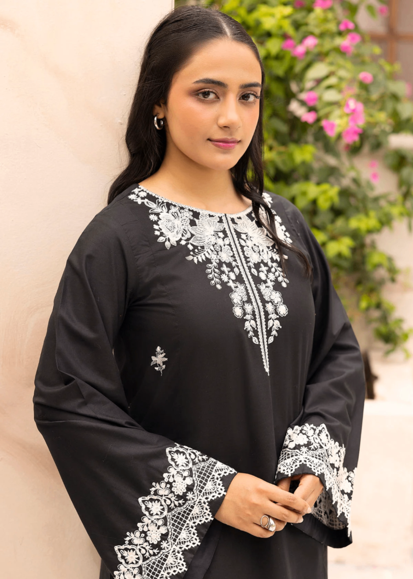 Lawn Kurta Set in Black