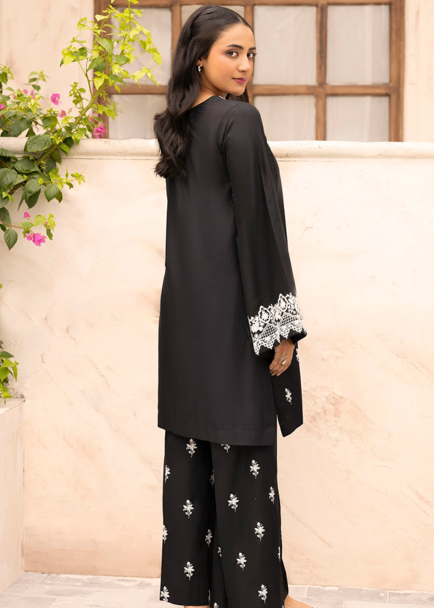 Lawn Kurta Set in Black