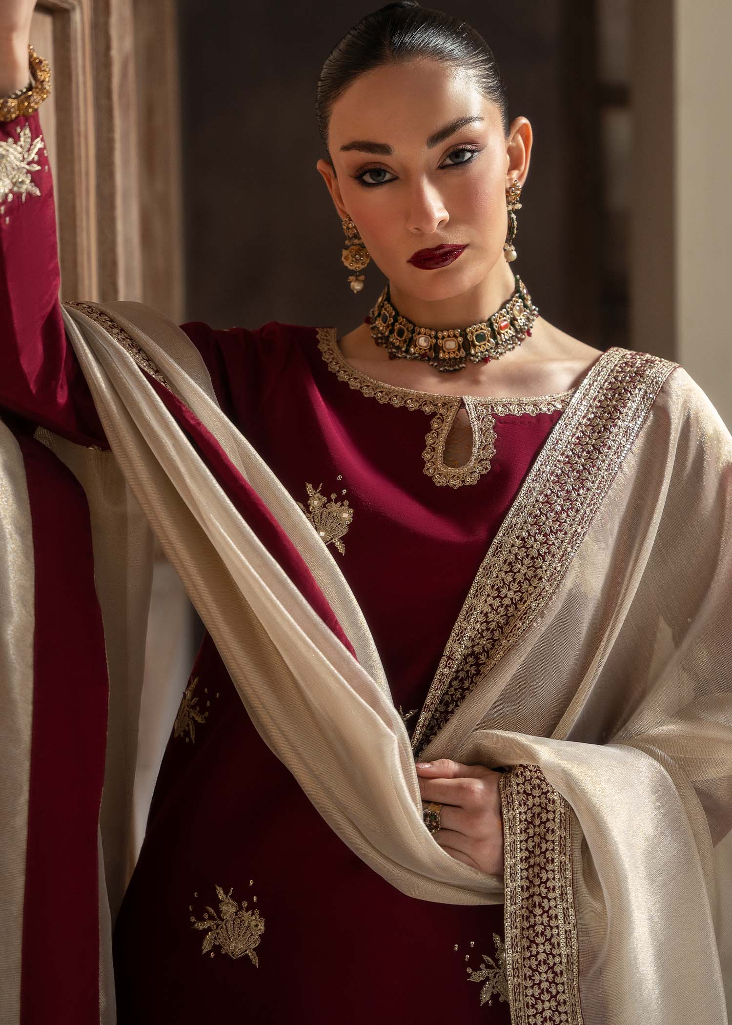 Rang-e-Haya Mahra (Maroon)