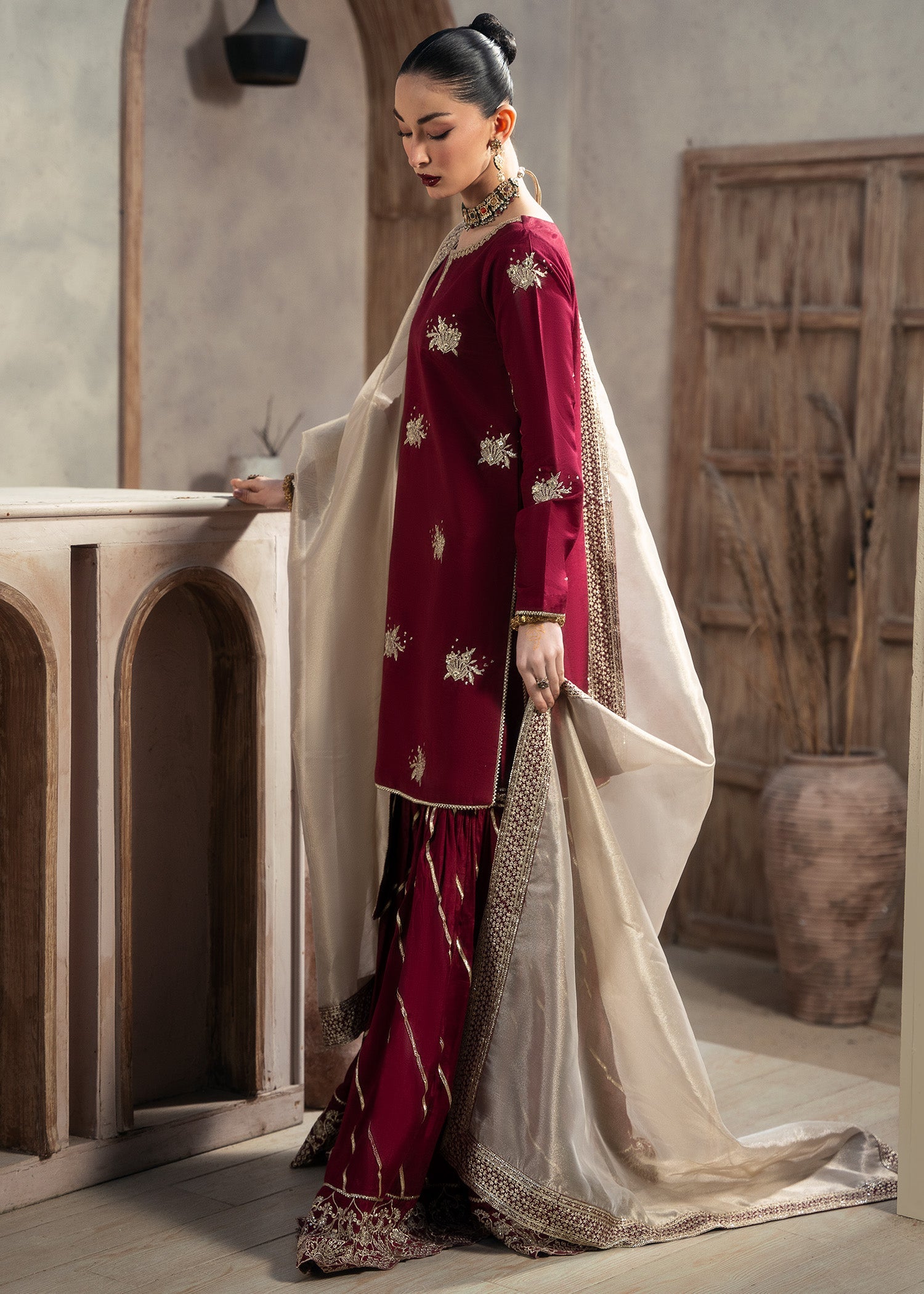 Rang-e-Haya Mahra (Maroon)