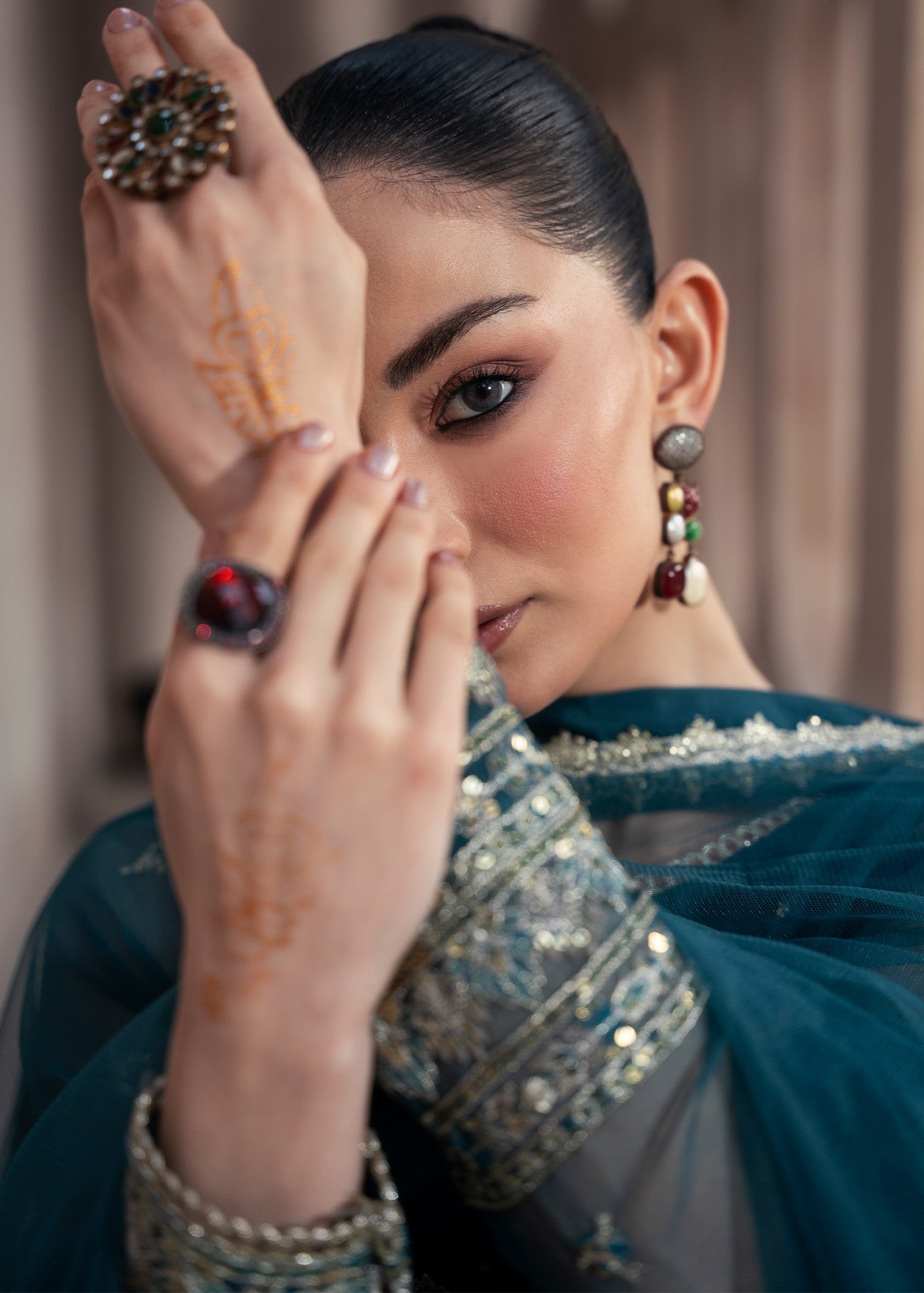 Rang-e-Haya Zarrin (Bottle Green)