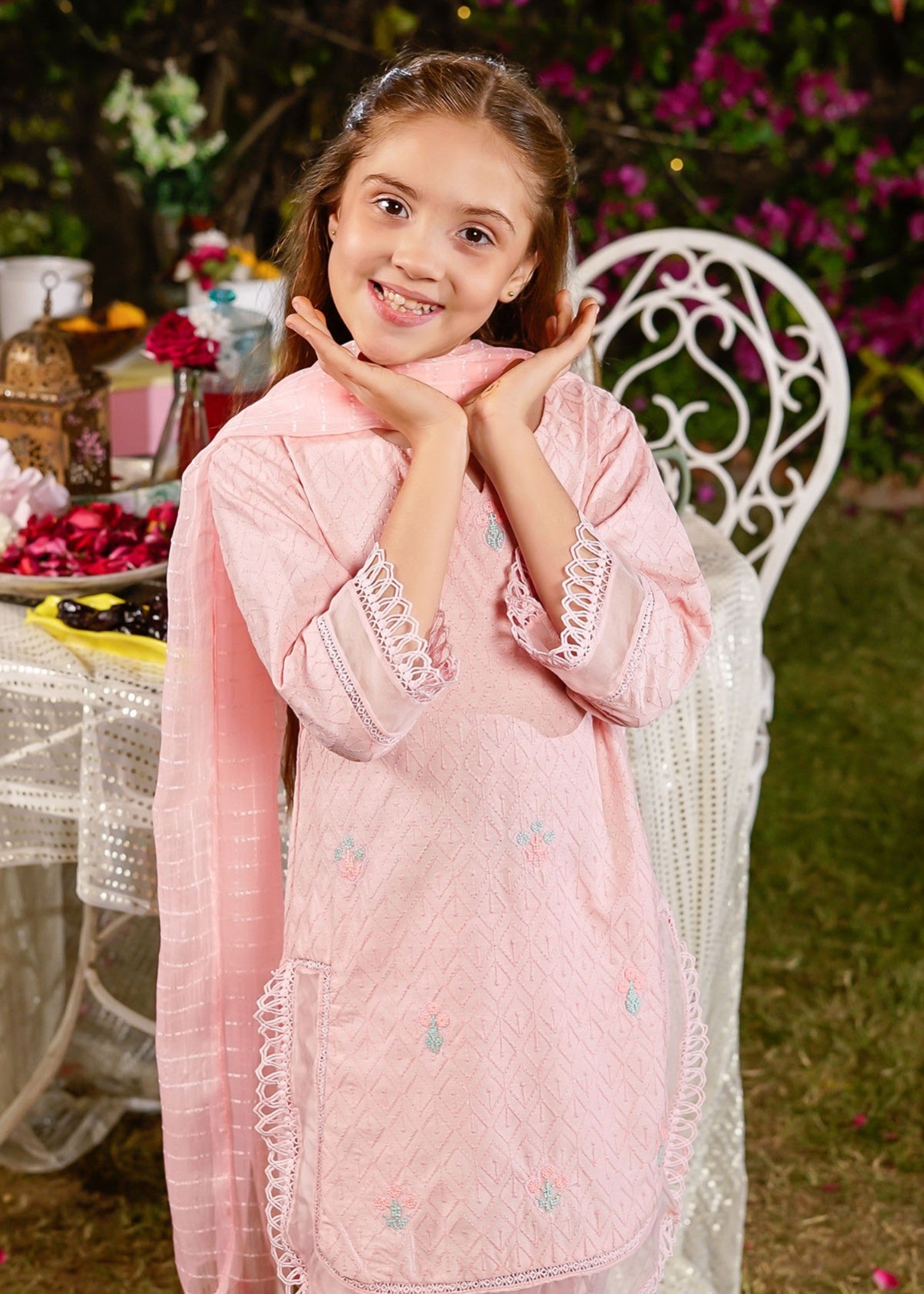 CHIKANKARI-EMBROIDERED-3-08 - Pc Suit Ck