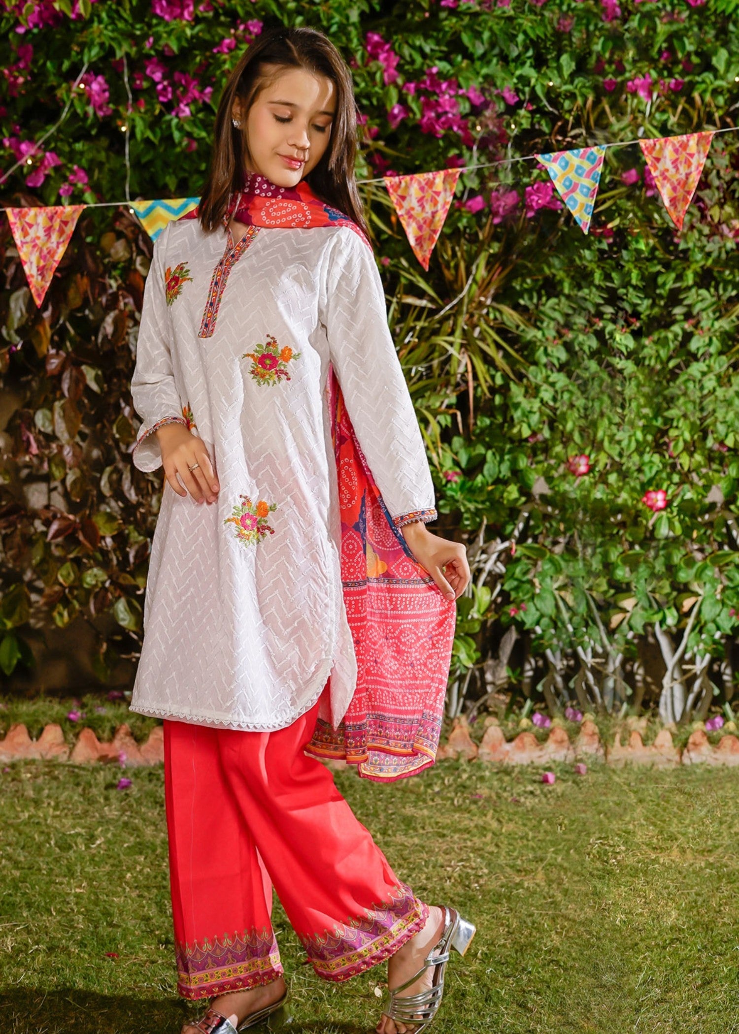 CHIKANKARI-EMBROIDERED-3-10 - Pc Suit Ck
